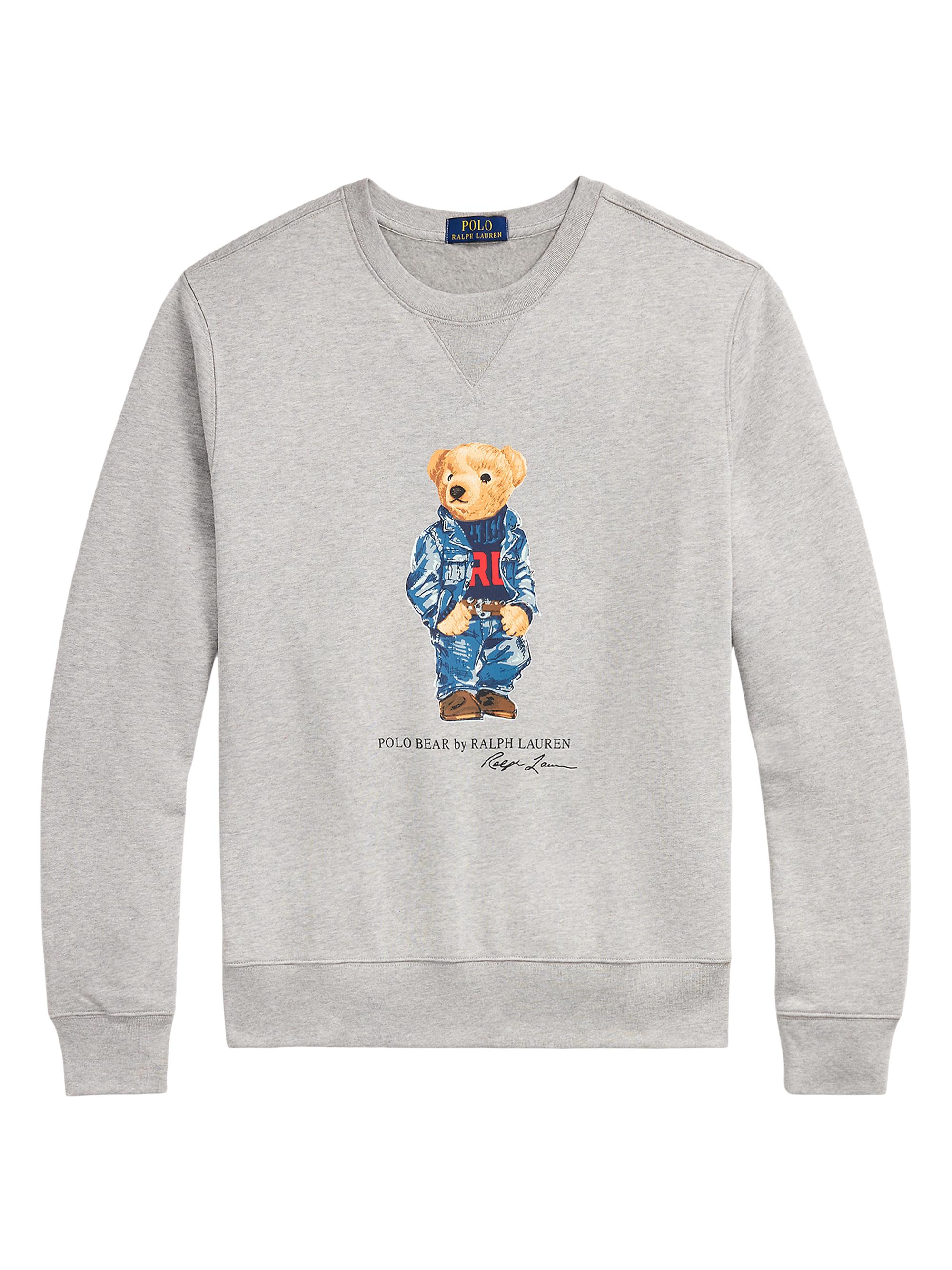 Polo Ralph Lauren Men's Polo Bear Graphic Crewneck Sweatshirt - Andover Heather Denim Bear