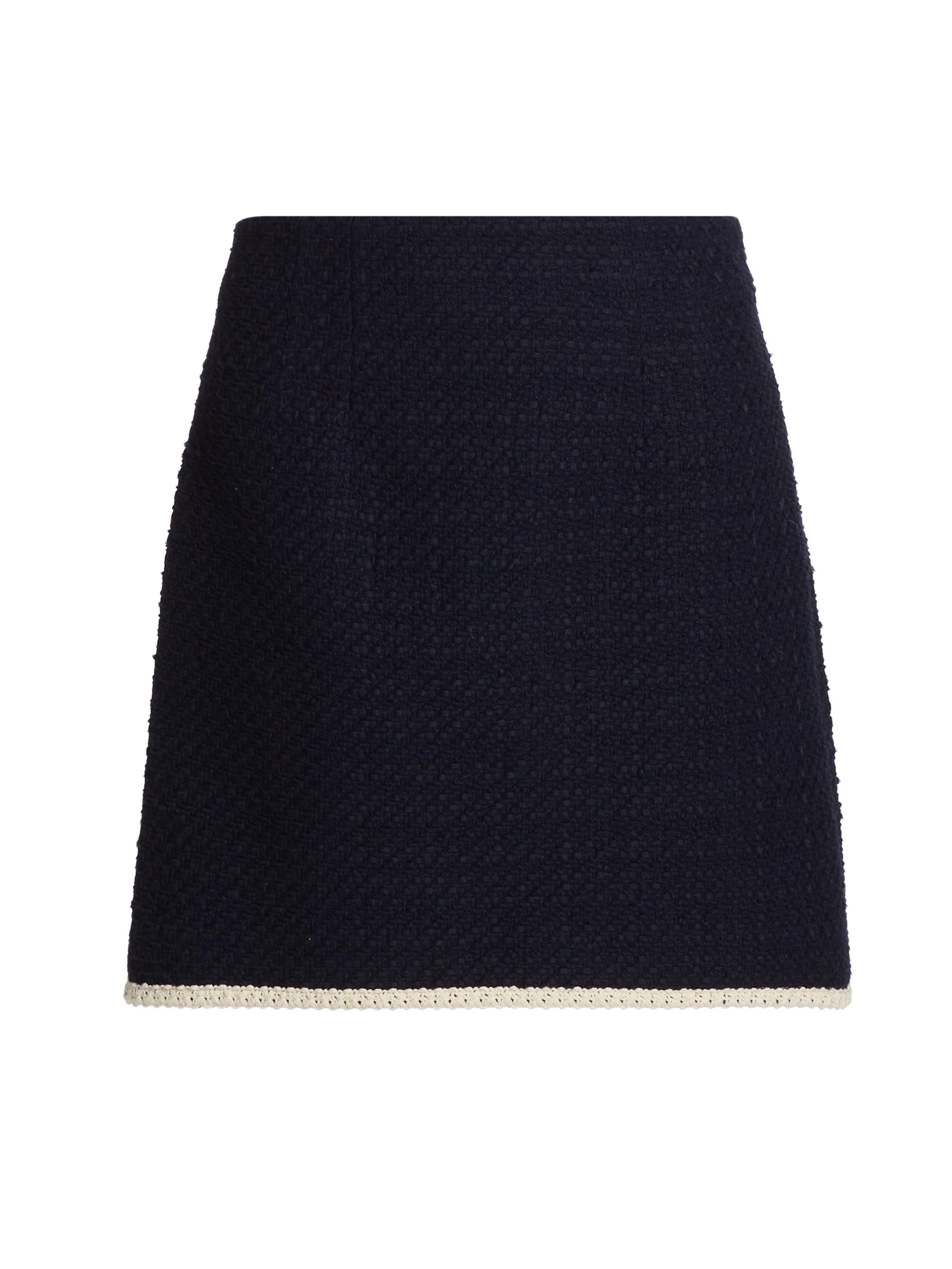 Veronica Beard Women's Roman Tweed A-line Miniskirt - Navy
