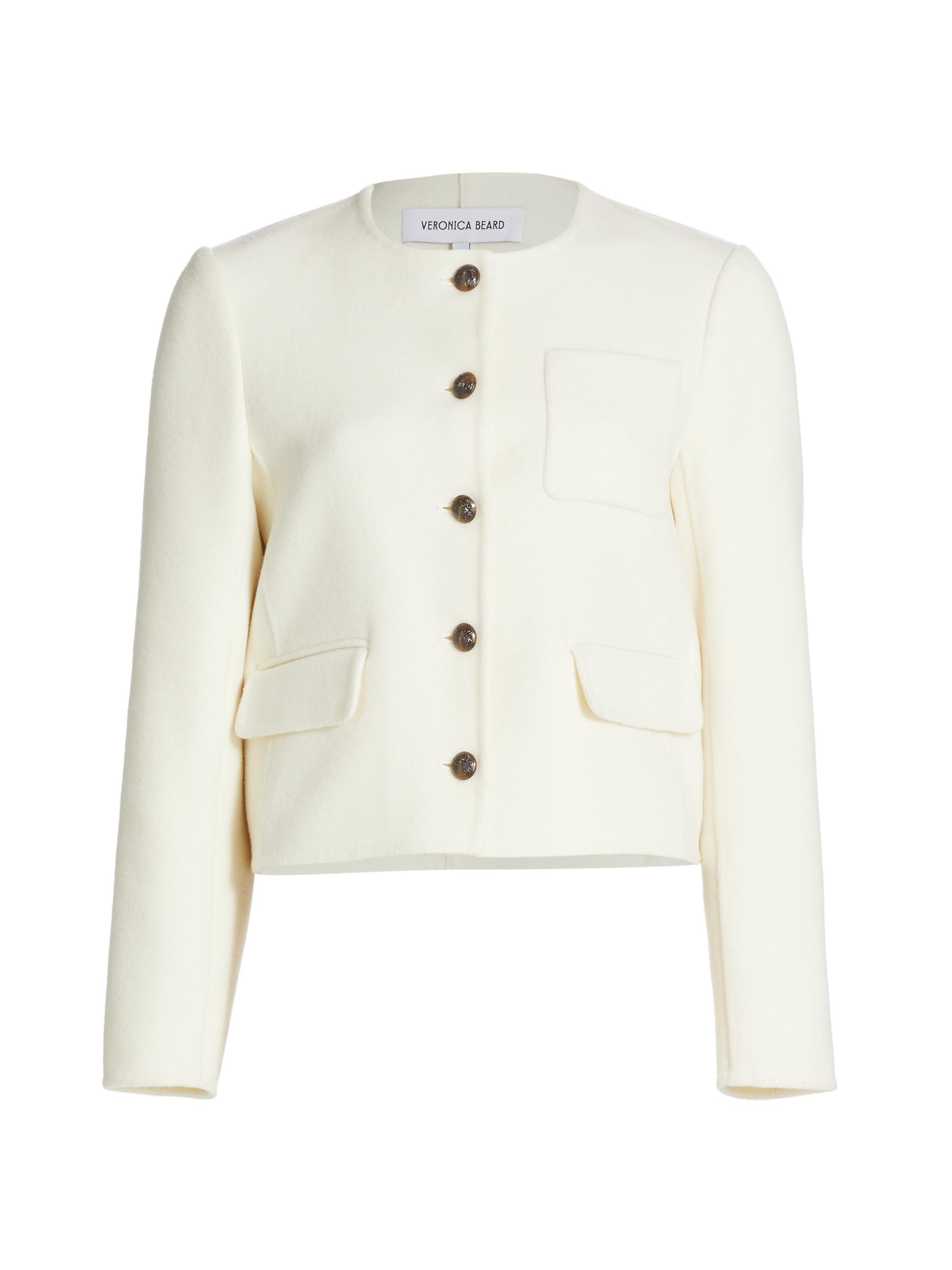 Veronica Beard Lyssa Wool-Blend Button-Up Jacket | Saks Fifth Avenue