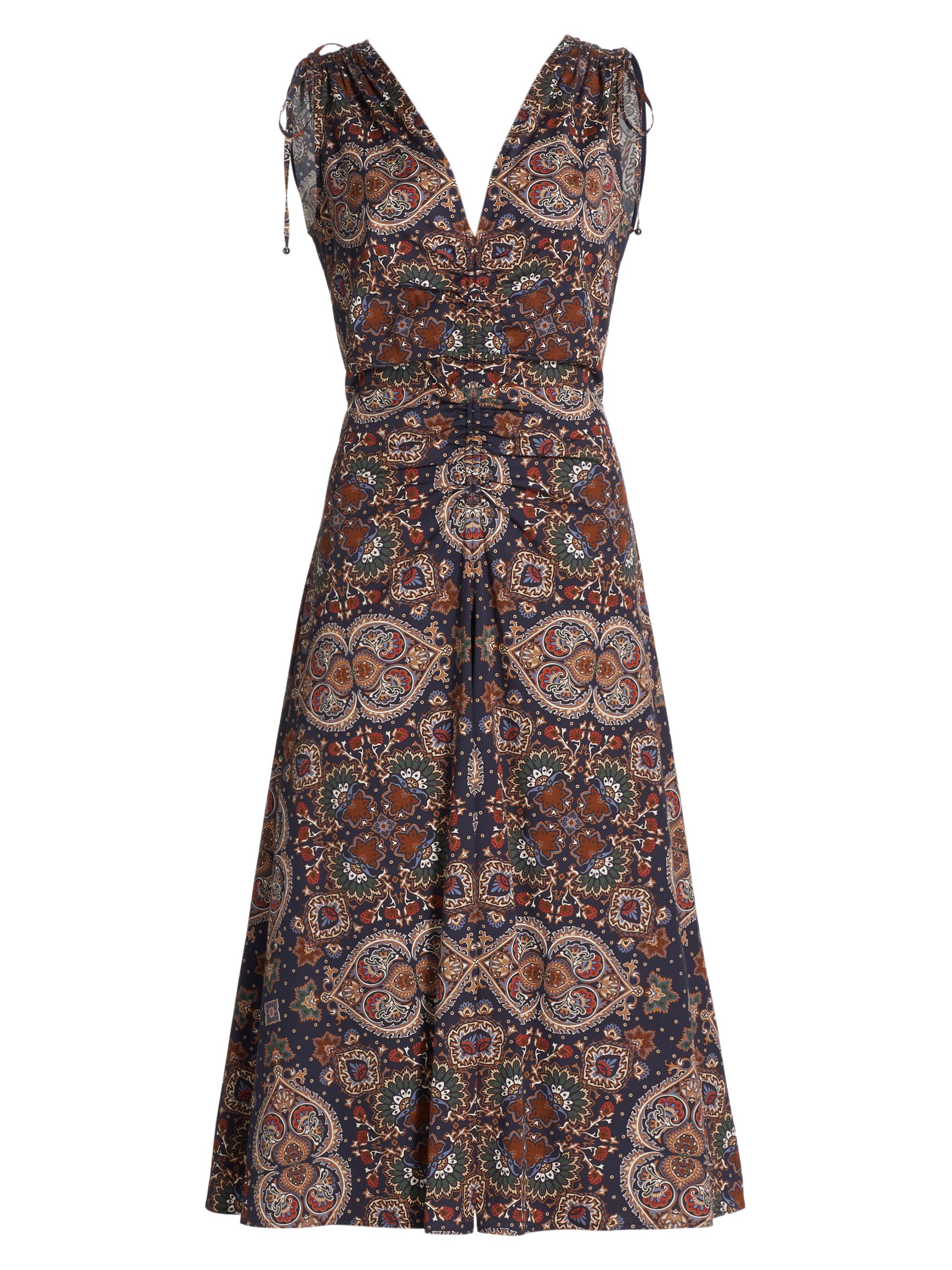 Veronica Beard Women's Zia Paisley Midi-Dress - Navy Multi