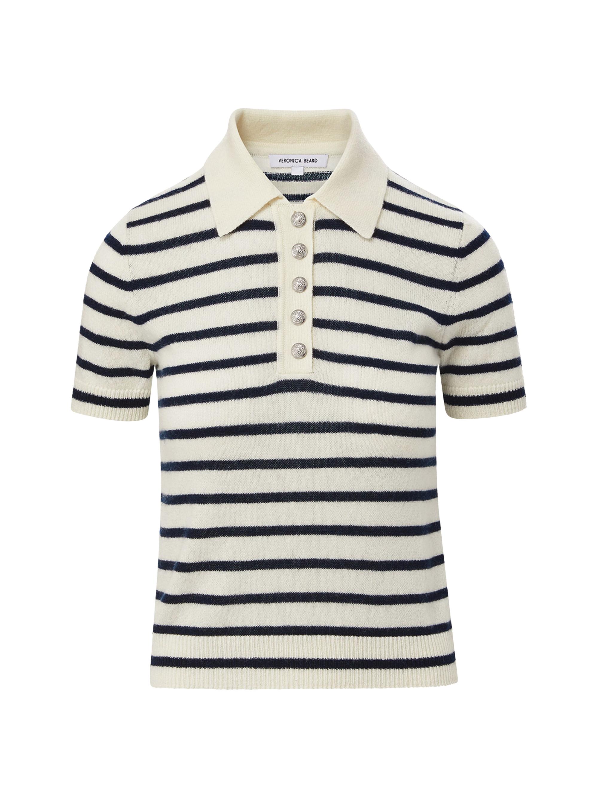 Veronica Beard Women's Brandt Cashmere Polo Shirt -  Navy