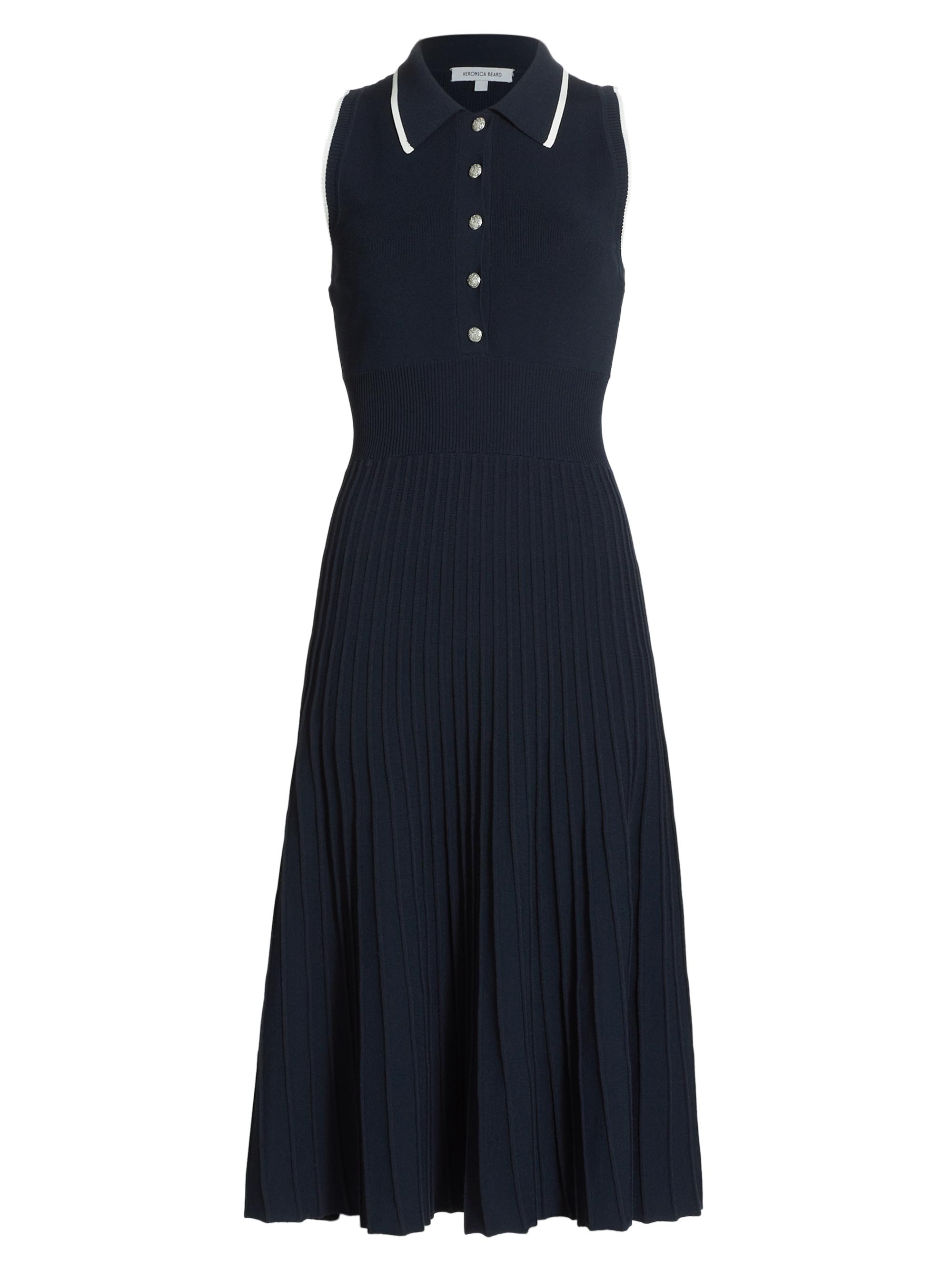 Veronica Beard Women's Meralda Rib-knit Sleeveless Midi-Dress - Navy