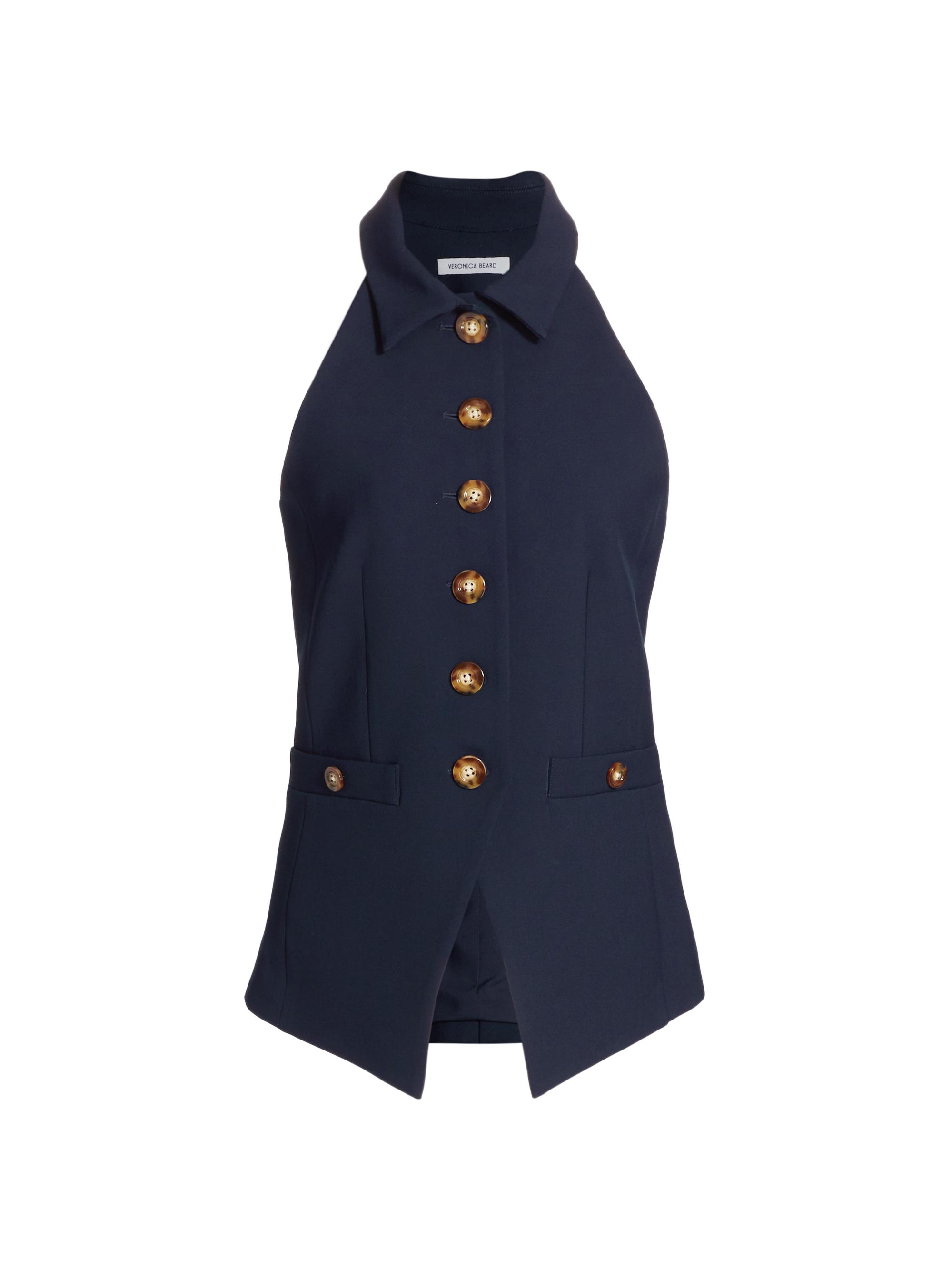 Veronica Beard Women's Orlinda Button-Up Vest - Navy