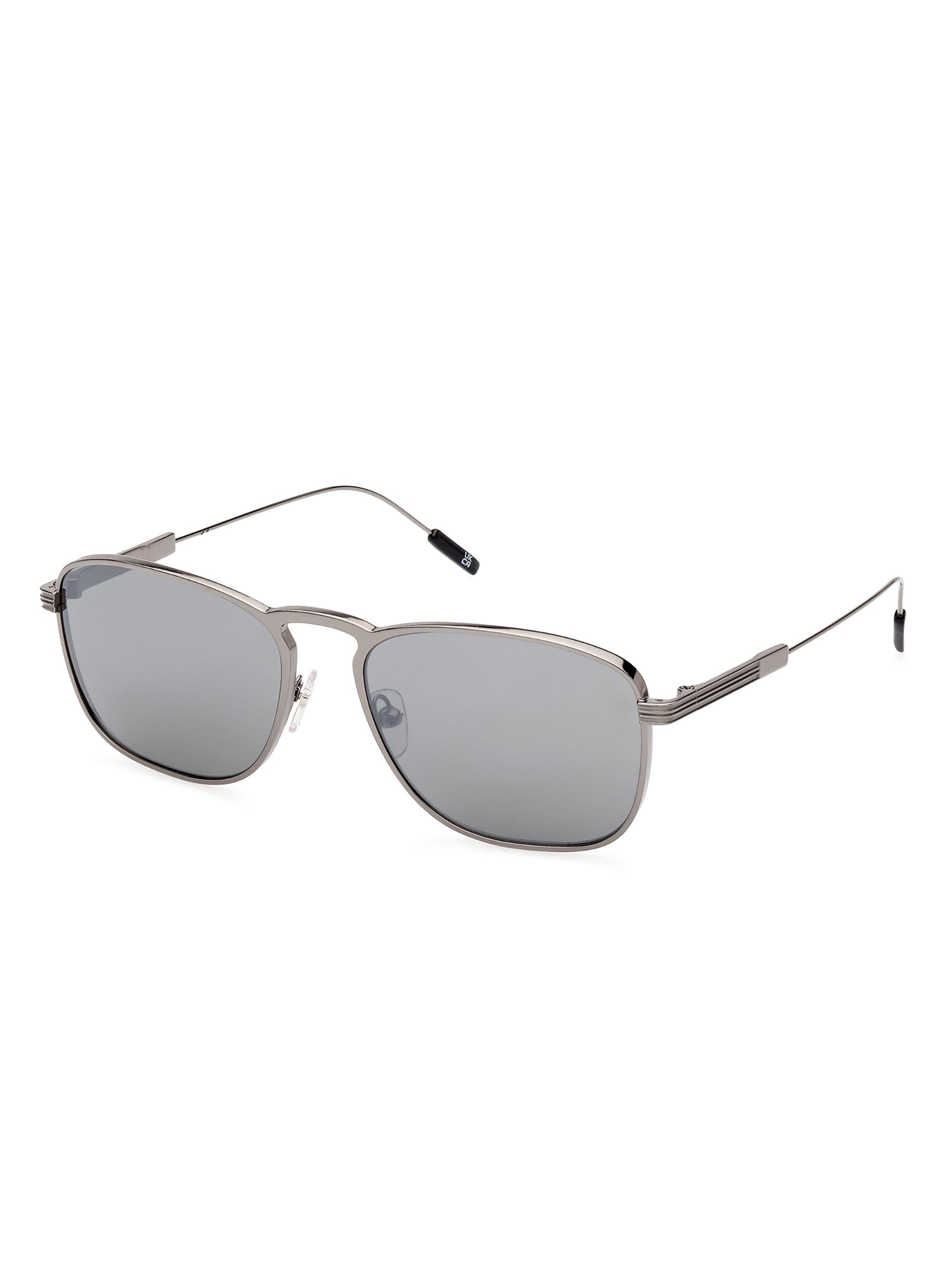 ZEGNA Men's Metal Round Sunglasses - Grey Gunmetal