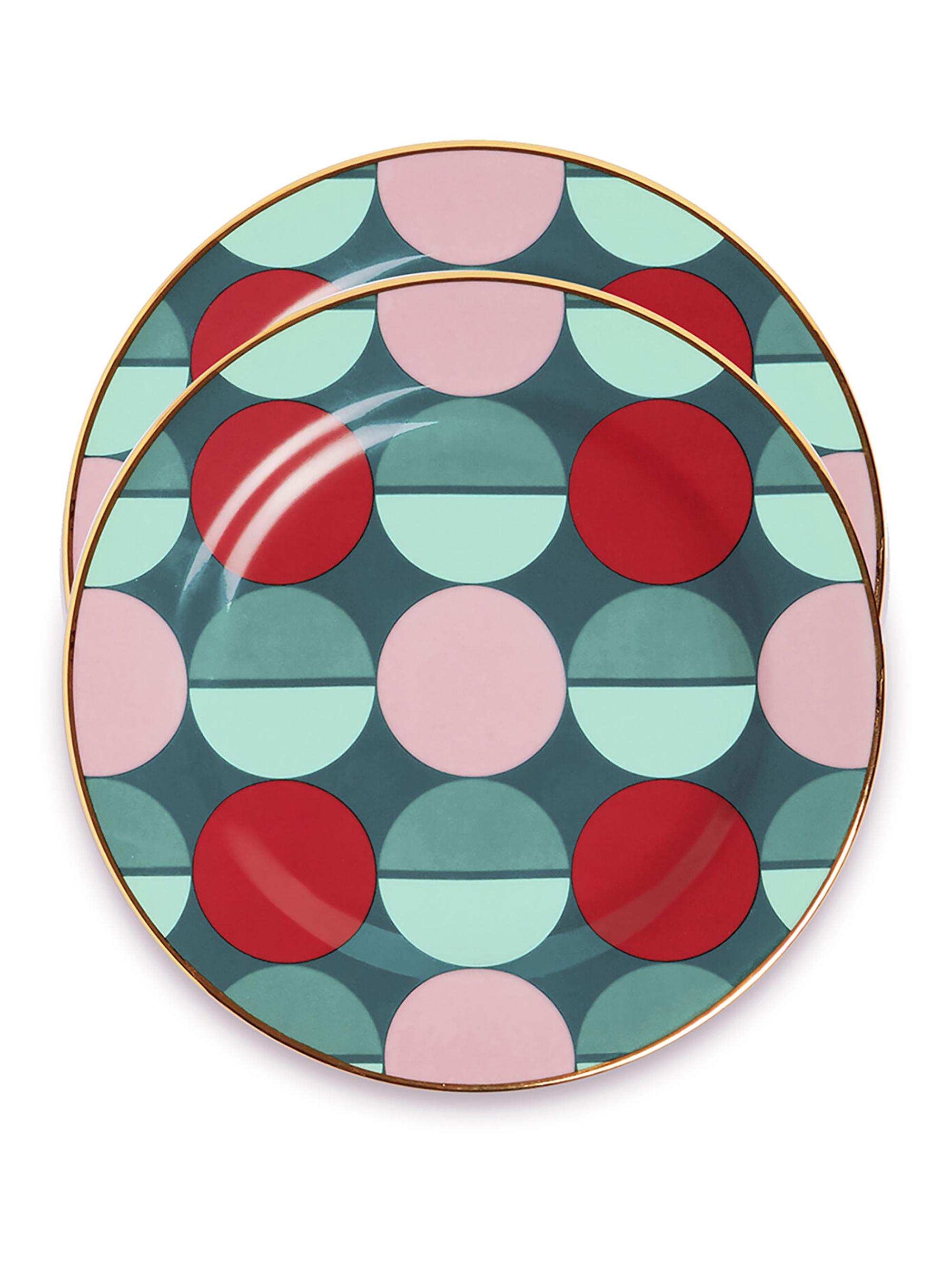 La DoubleJ Dessert Plates Set of 2 - Sfere Dark Green