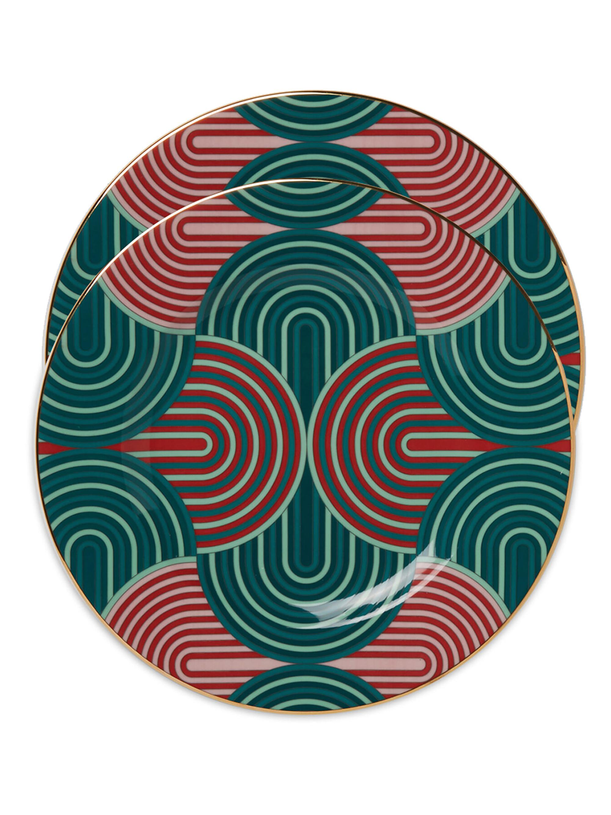 La DoubleJ Dessert Plates Set of 2 - Slinky Verde Green