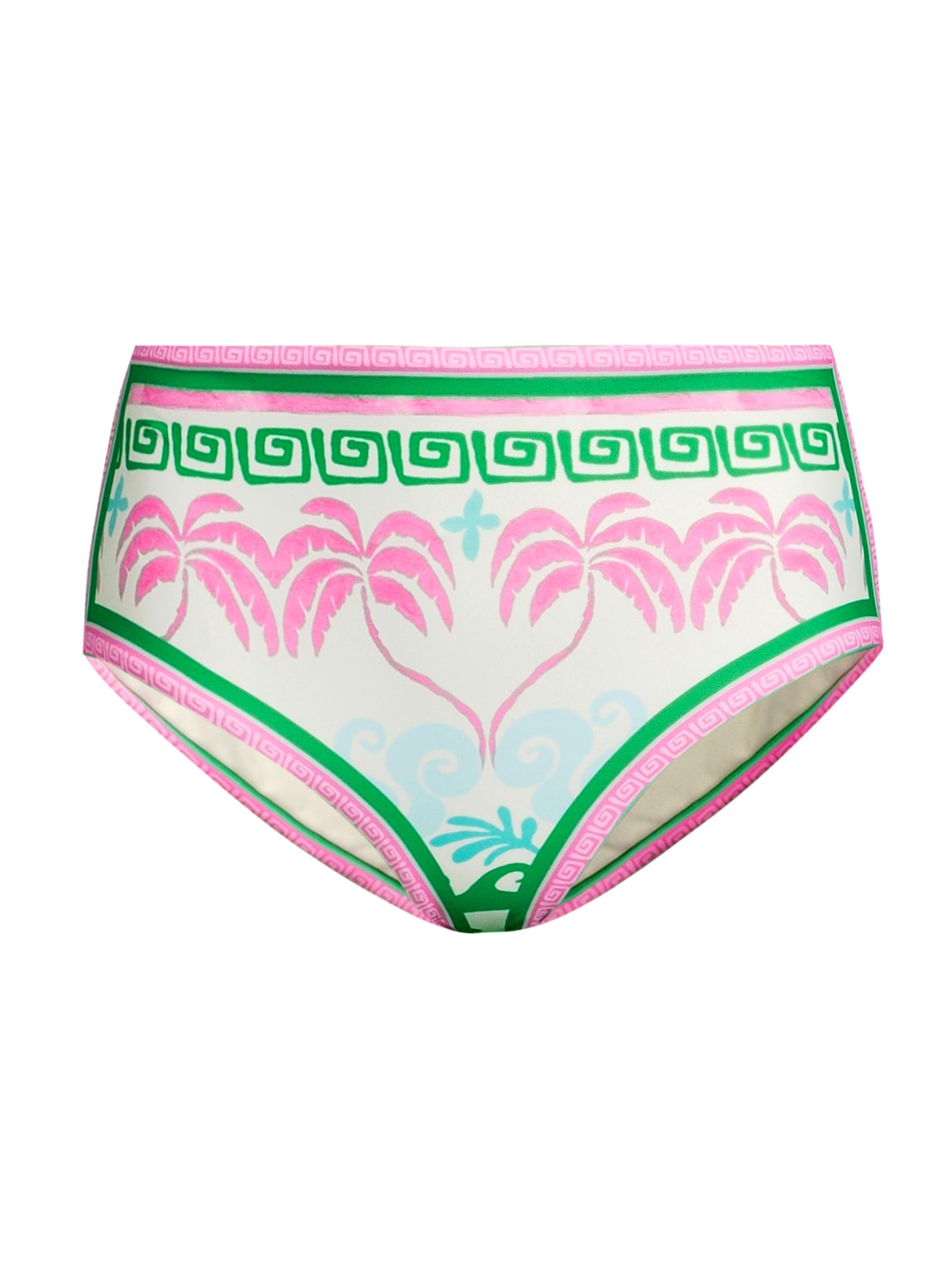 Beach Riot Women's Marcella Palm High-Waist Bikini Bottom - Tropical Palm