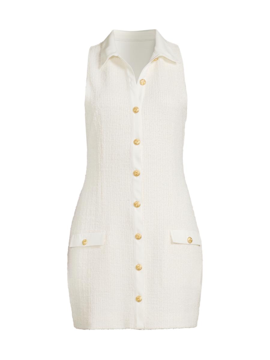 Amazon.com: Women's Sleeveless Tweed Mini Dress Summer