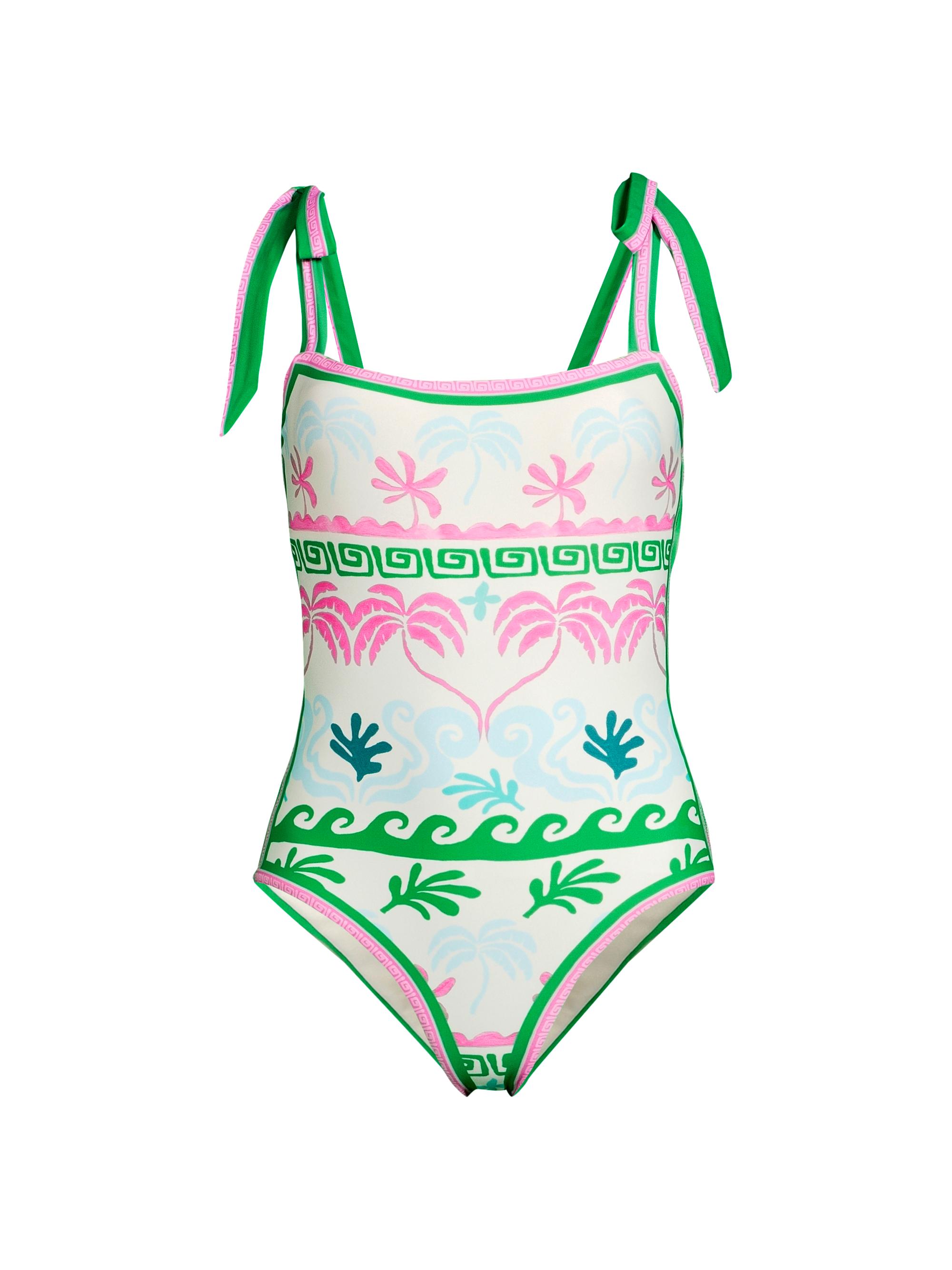 Beach Riot Women's Shona Palm Tree One-Piece Swimsuit - Tropical Palm