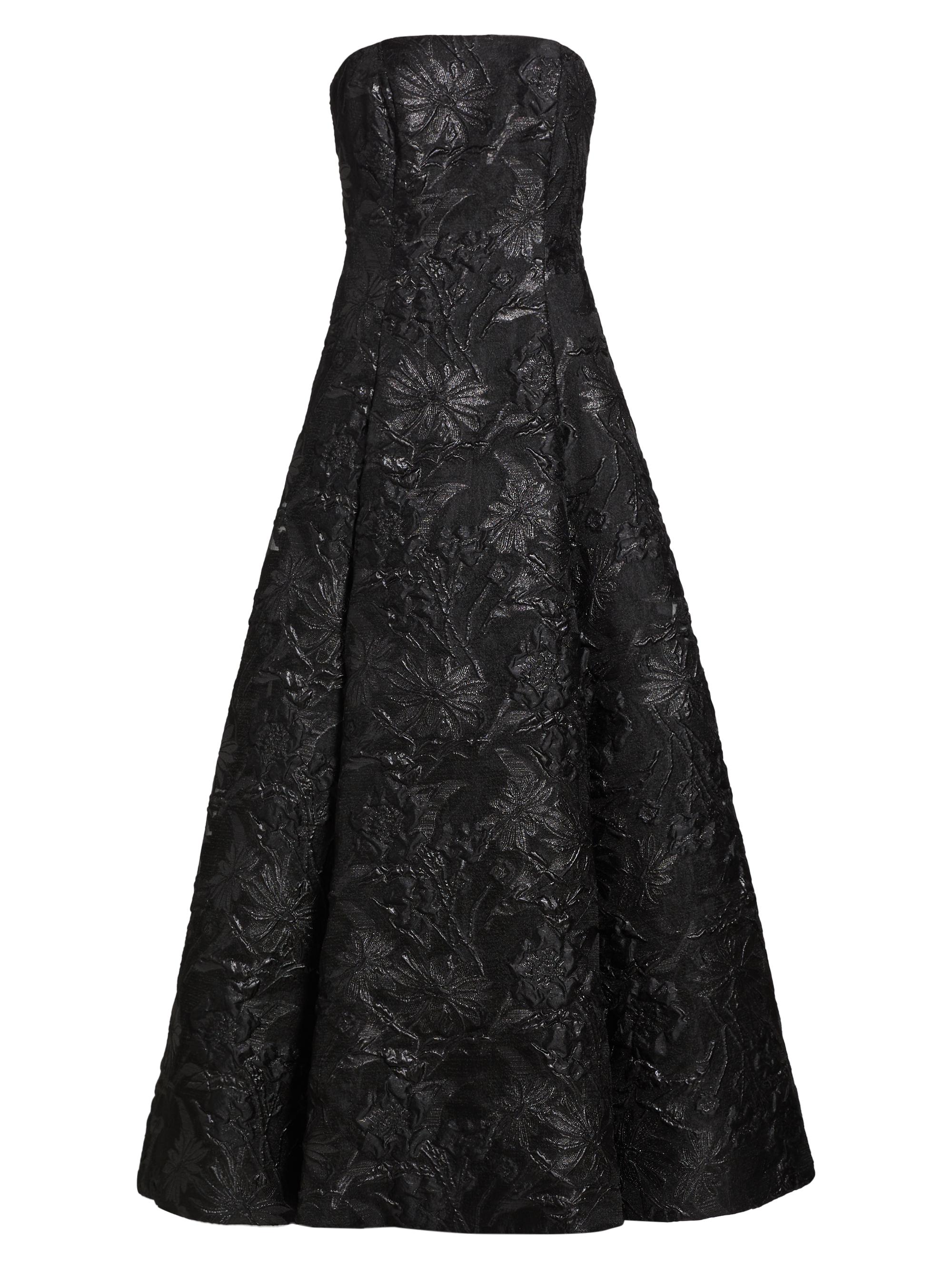 As It May Women's Severine Jacquard Strapless Gown - Black