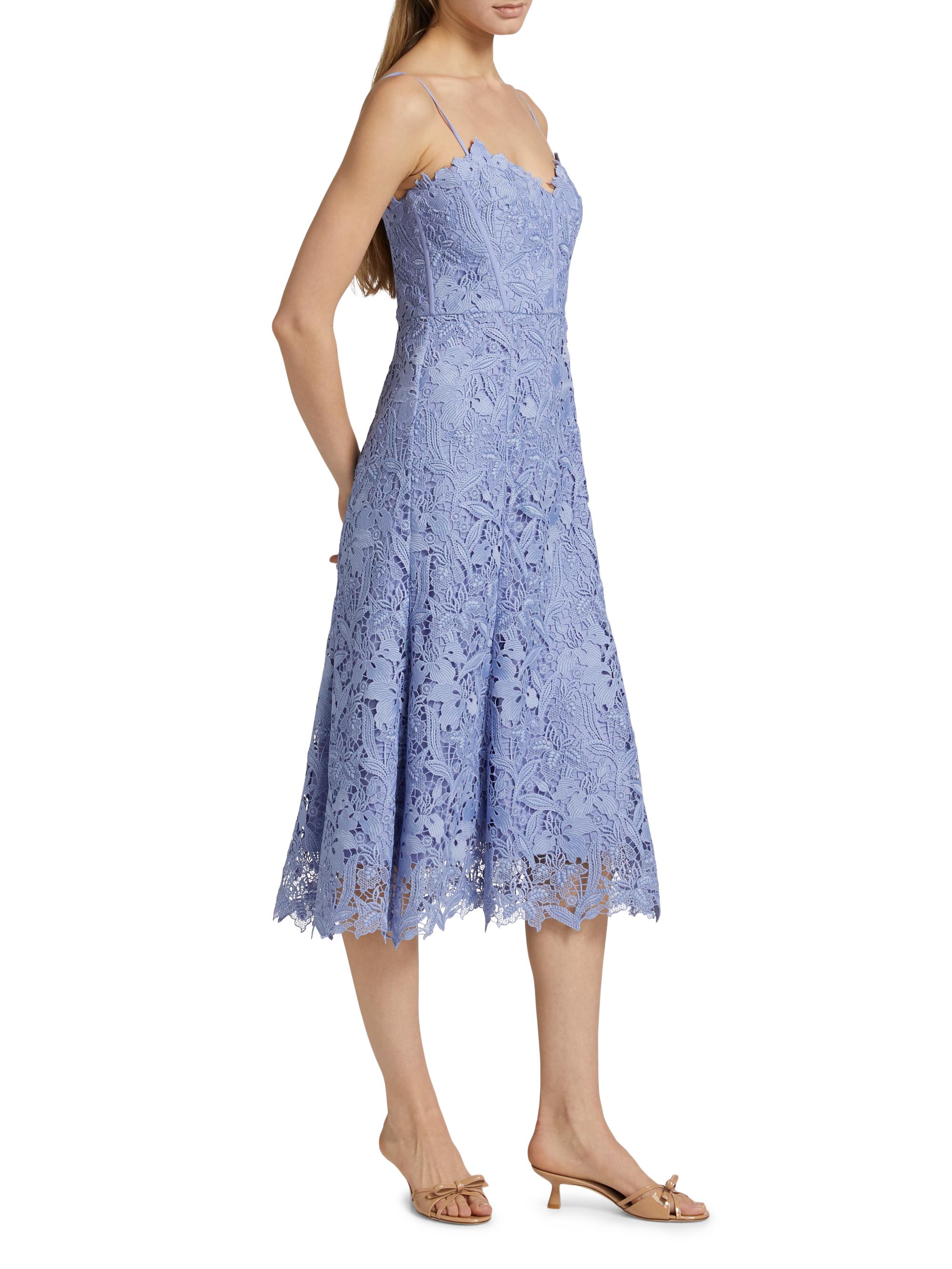 As It May Women's Kate Lace Midi-Dress - Lavender Blue - Size Small