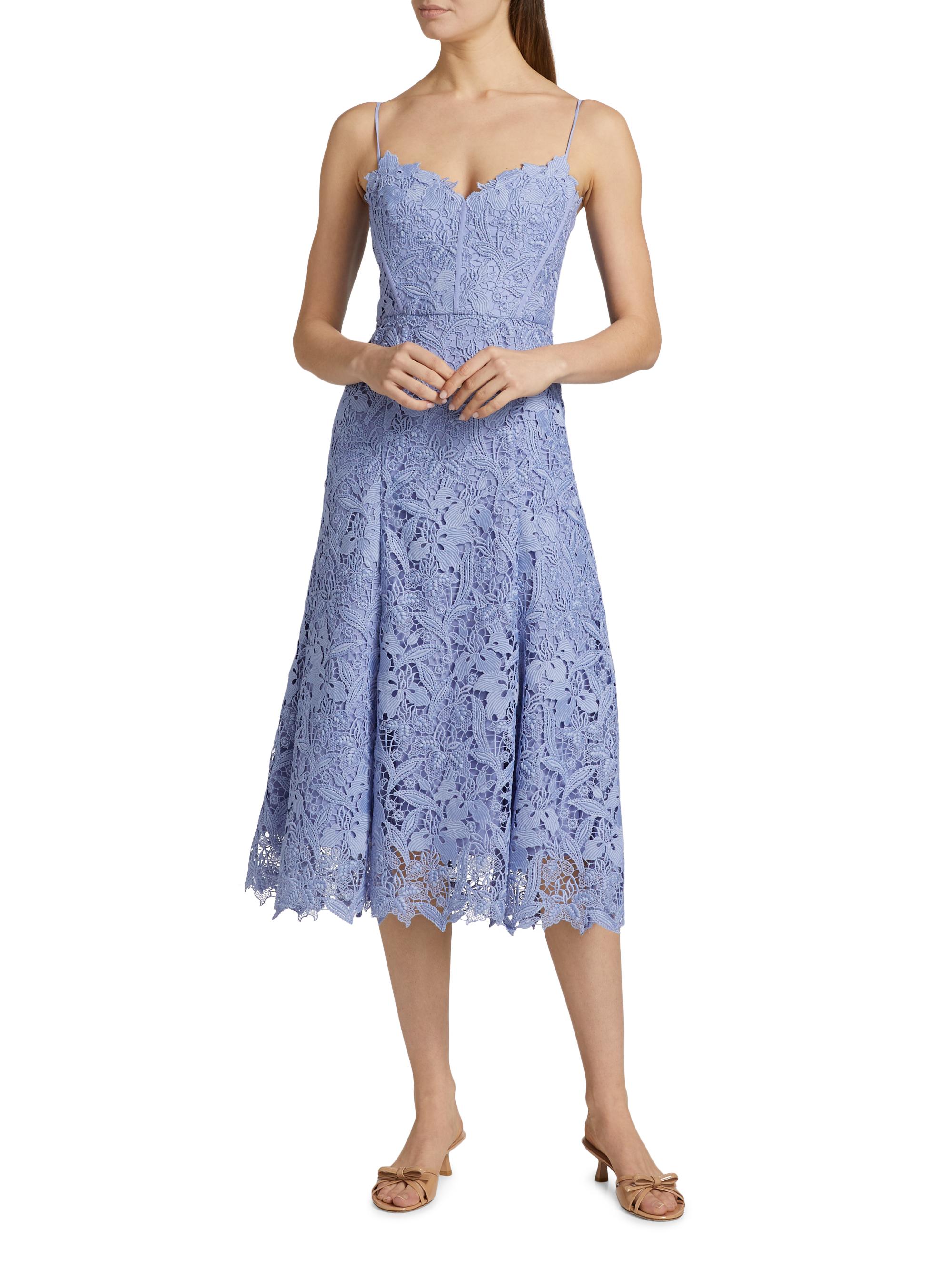As It May Women's Kate Lace Midi-Dress - Lavender Blue - Size Large