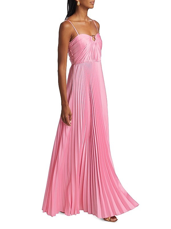 knee length dresses for ladies Pink Pleated Ruffle Off Shoulder Maxi Dress PinkBlush