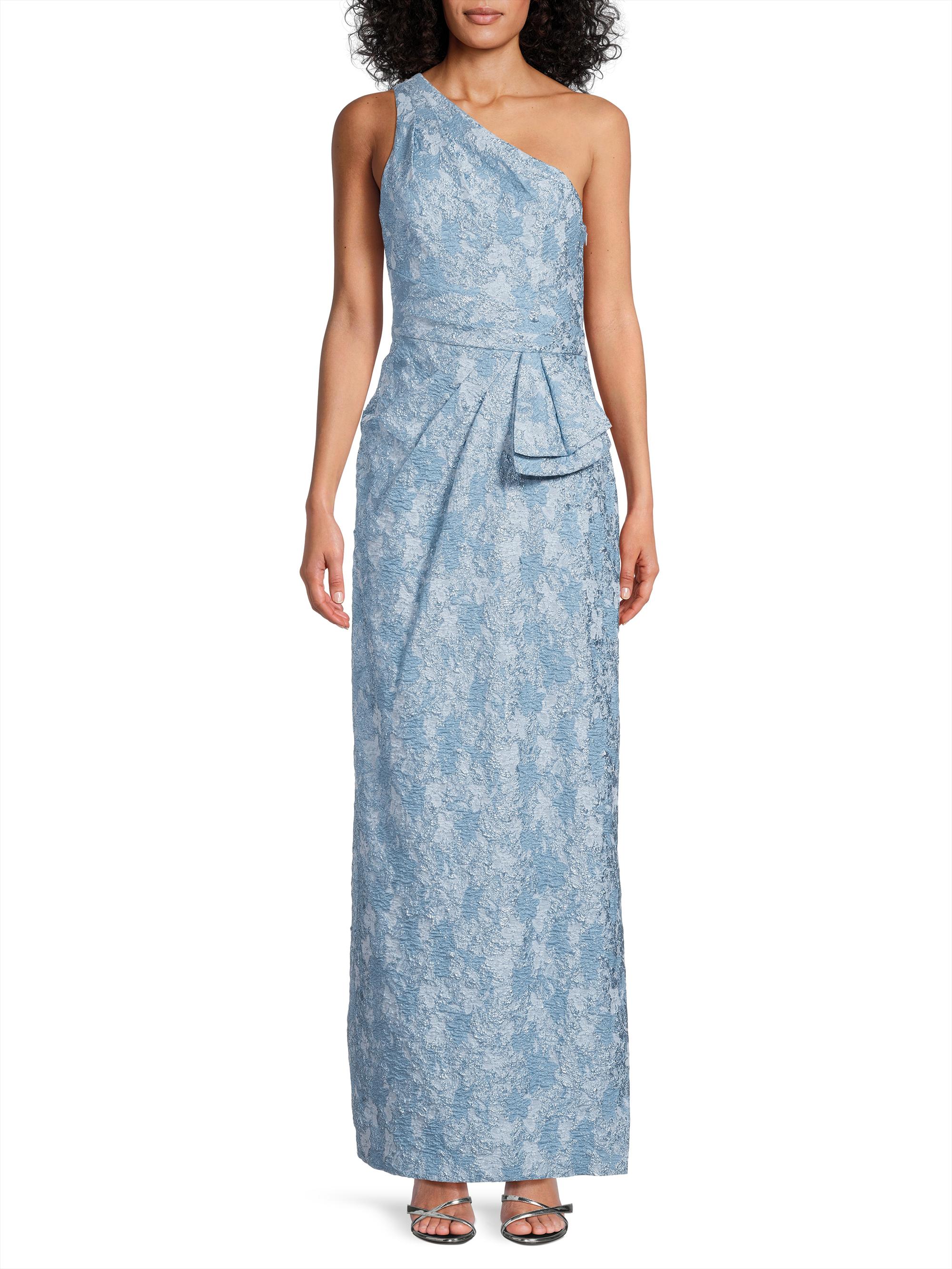 Aidan Mattox Textured Jacqaurd Column Gown | Saks Fifth Avenue