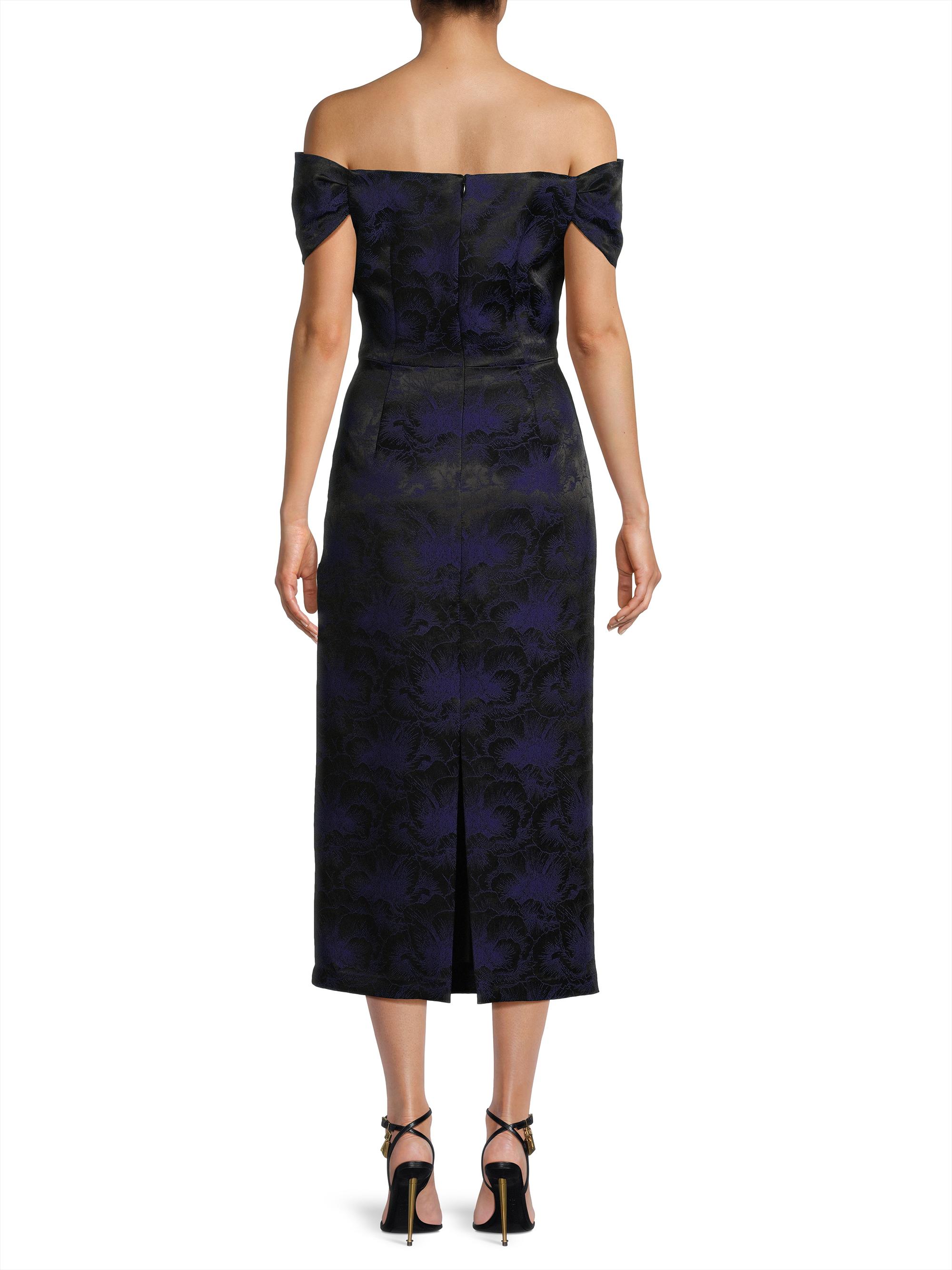 Aidan Mattox Floral Jacquard Off-The-Shoulder Cocktail Dress | Saks Fifth  Avenue