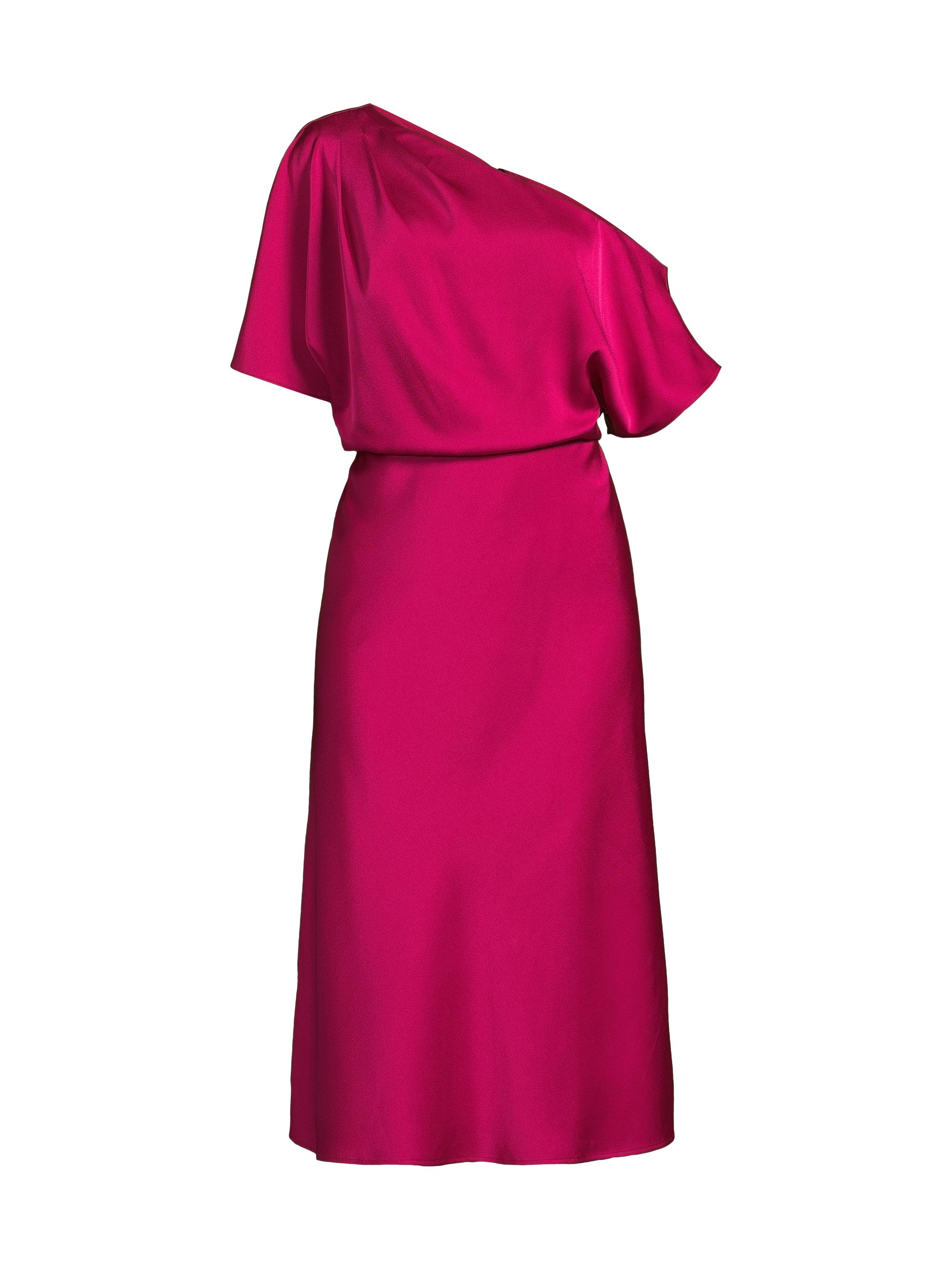 Aidan Mattox Women's Satin One-Shoulder Cocktail Dress - Bright Rose