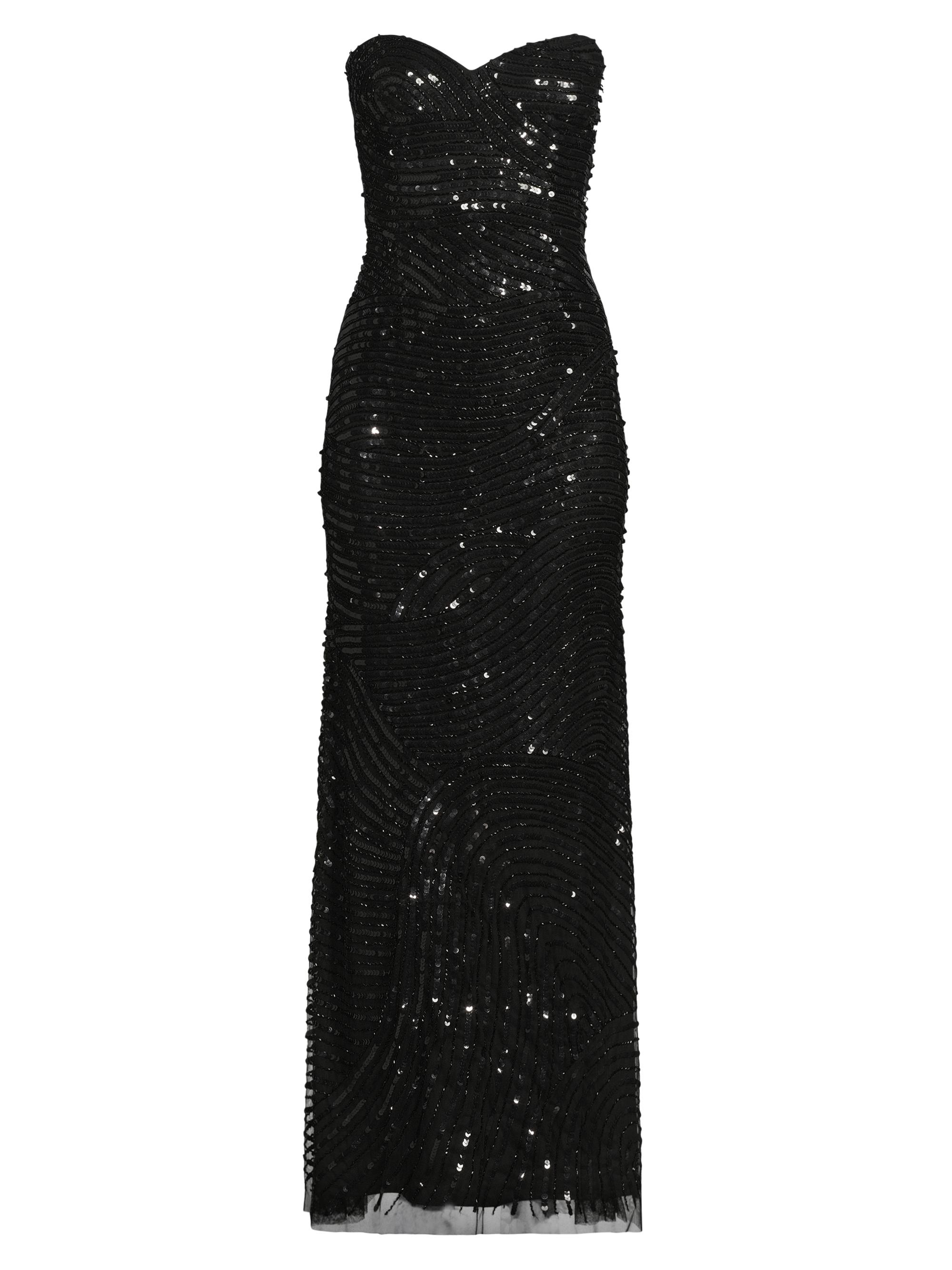 Aidan Mattox Beaded Floral Strapless Column Gown | Saks Fifth Avenue