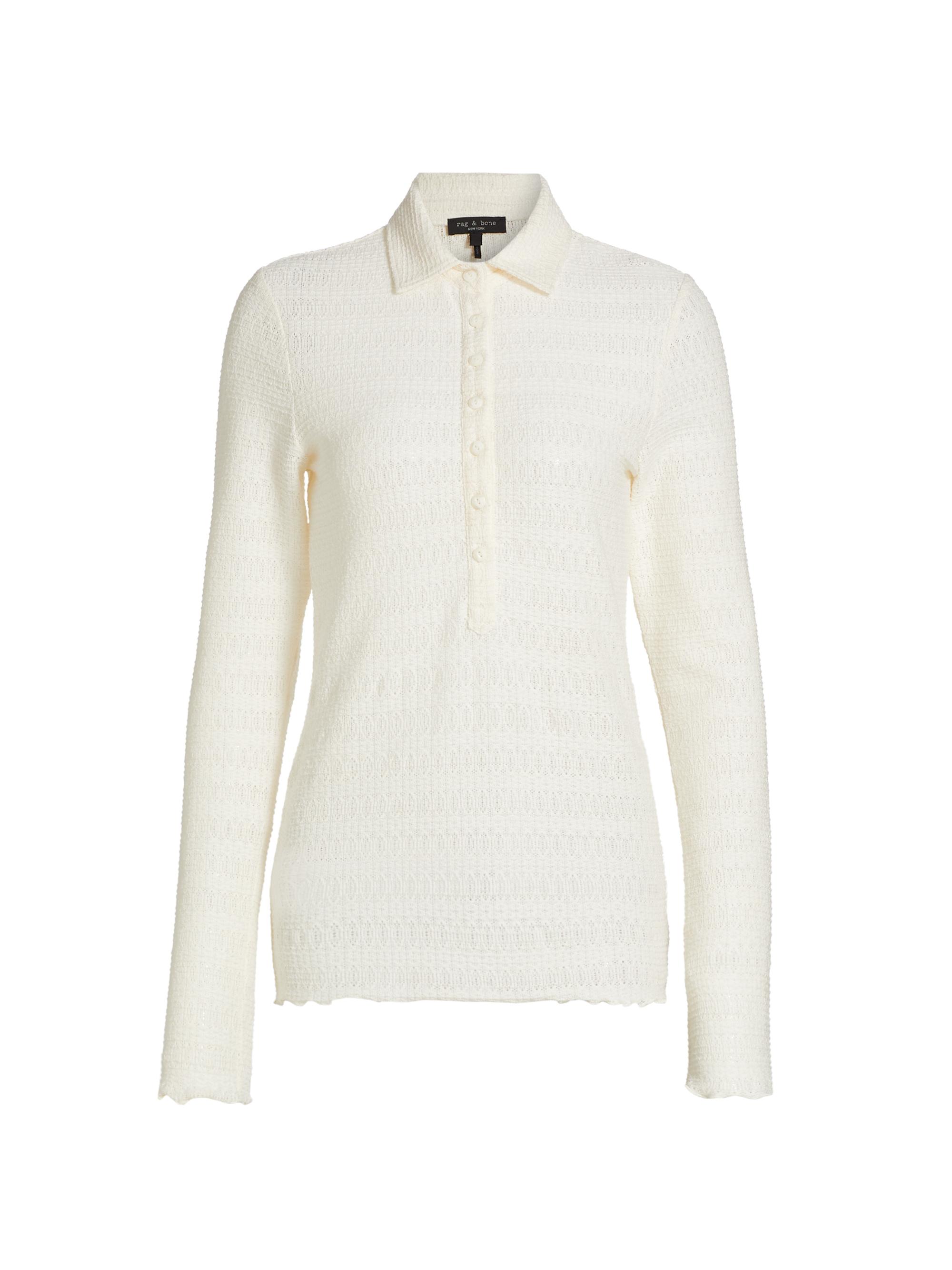 rag & bone Women's Julia Pointelle-Knit Polo -