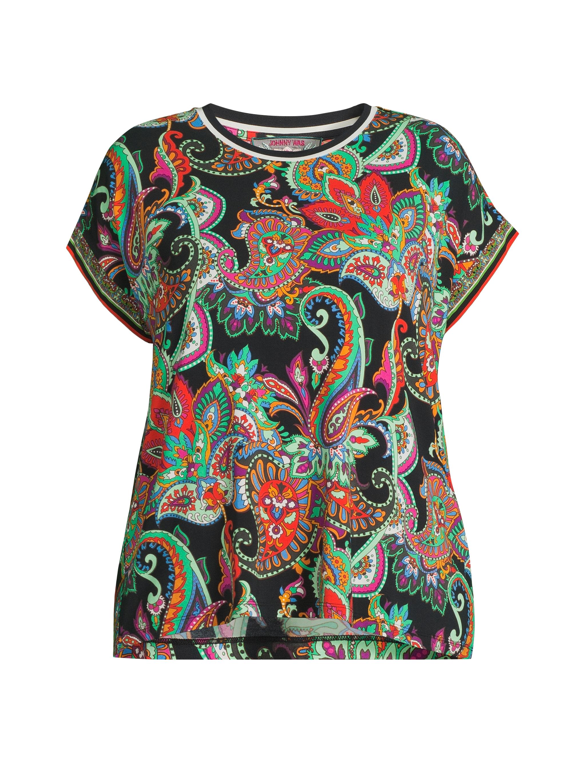 Johnny Was Women's The Janie Favorite Relaxed T-Shirt - Cachemir Scarf Print