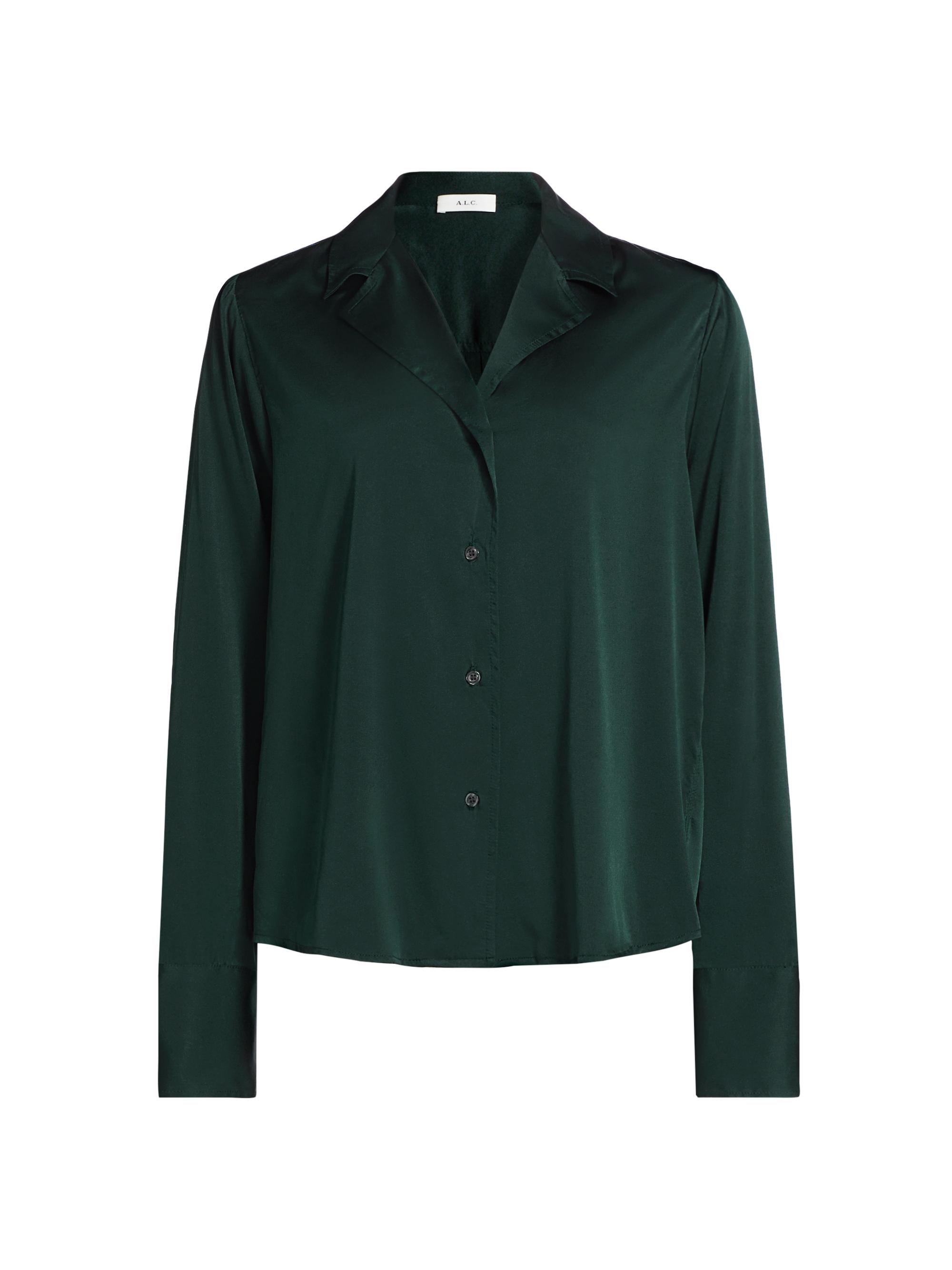 A.L.C. Women's Kass Stretch-Silk Shirt - Forest