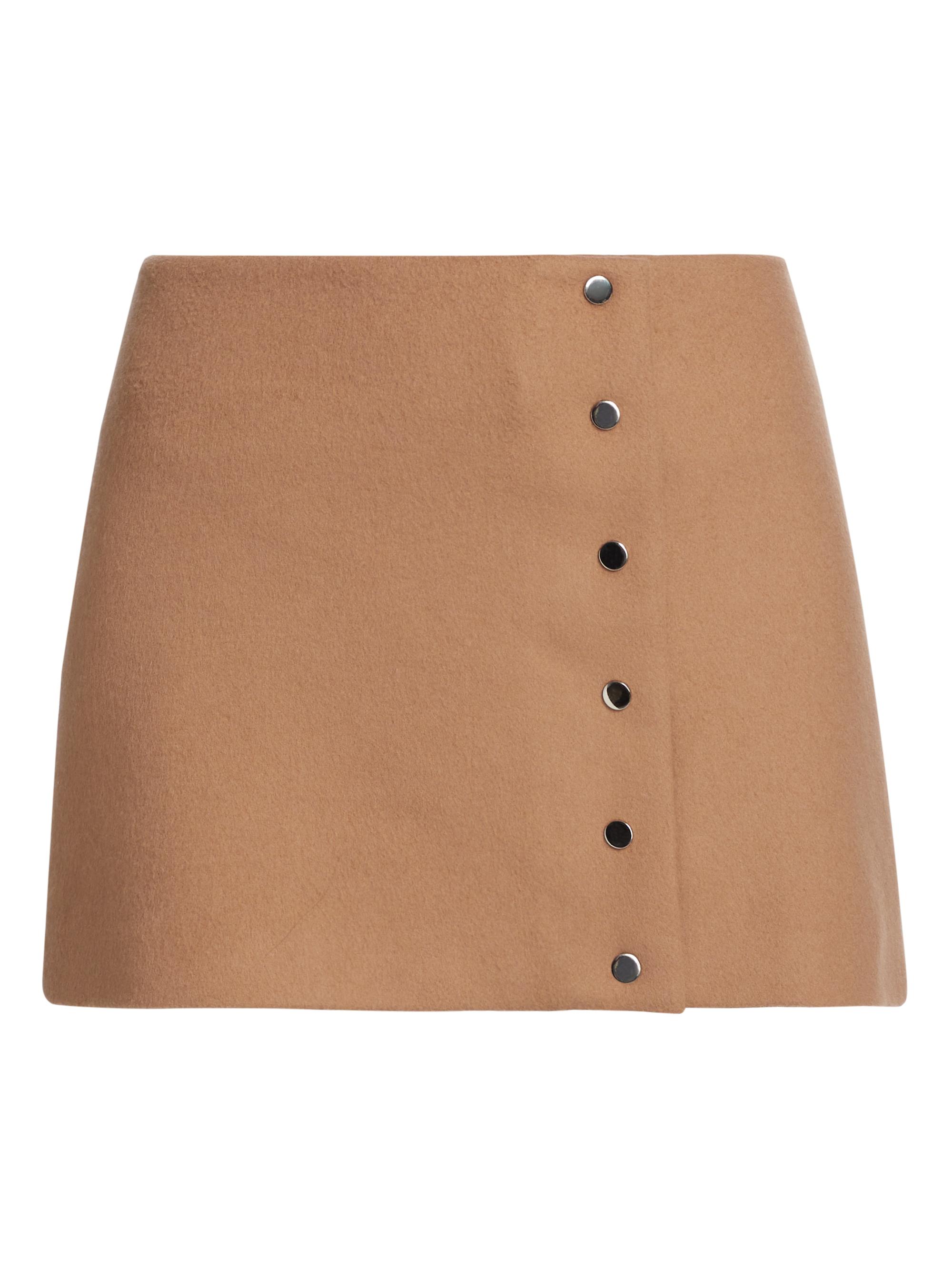 A.L.C. Women's May Wool-Blend Faux-Wrap Miniskirt - Camel