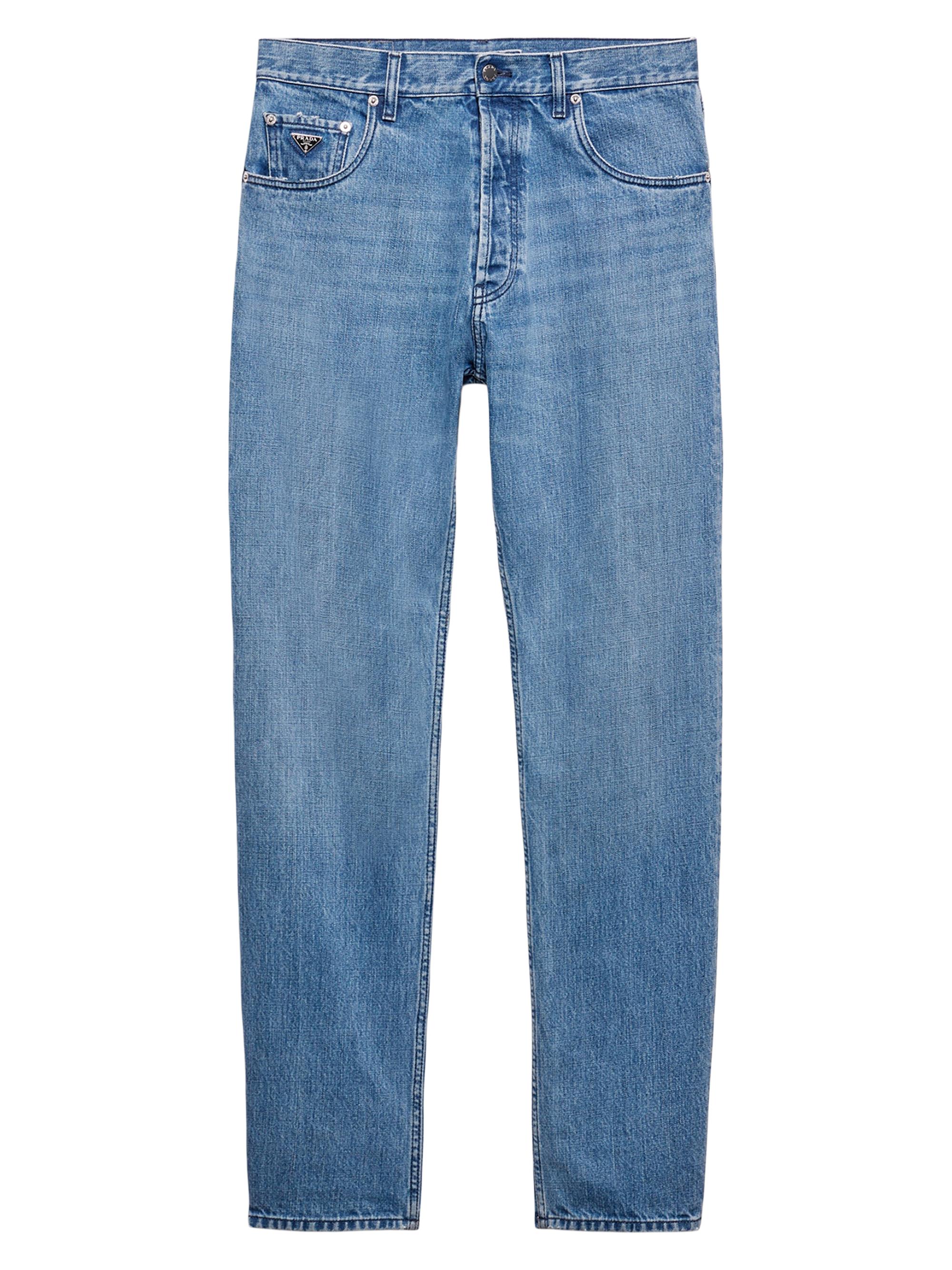 Prada Men's Low-Rise Denim Jeans - Blue