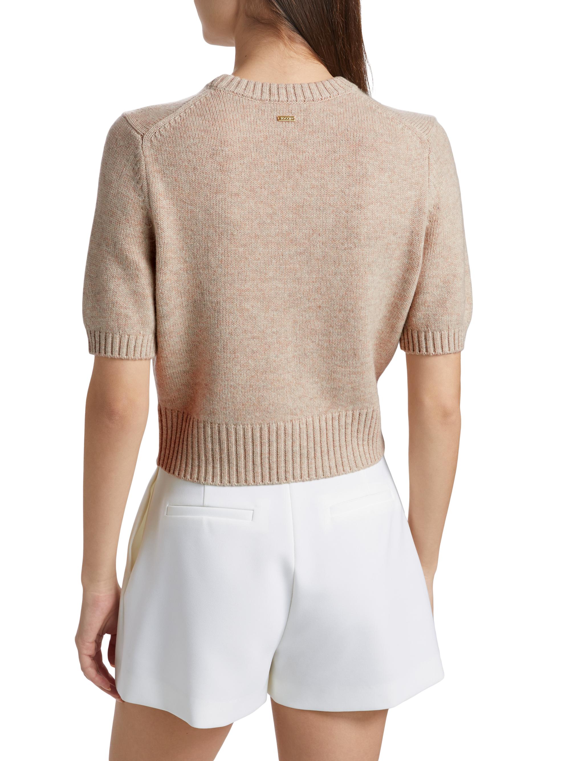Toccin Elsie Wool-Cashmere Short-Sleeve Sweater | Saks Fifth Avenue