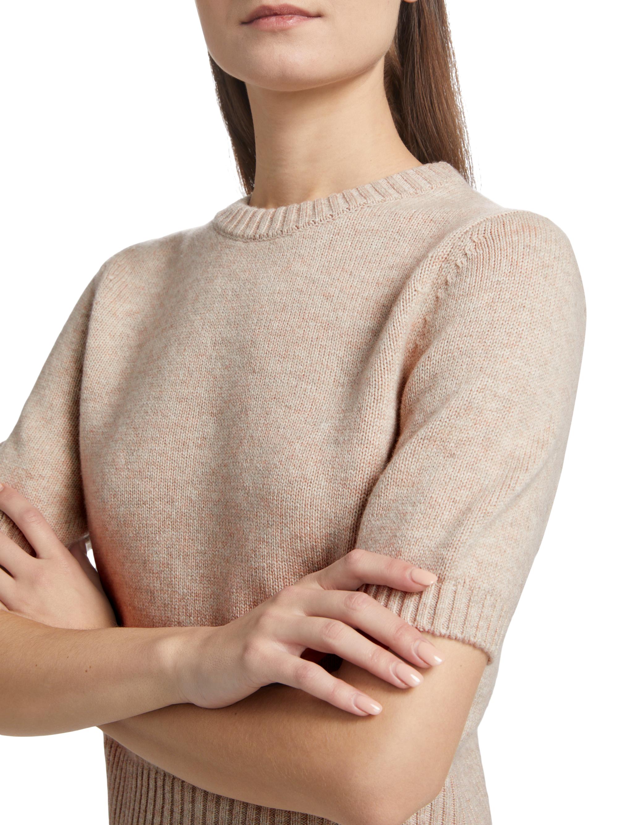 Toccin Elsie Wool-Cashmere Short-Sleeve Sweater | Saks Fifth Avenue