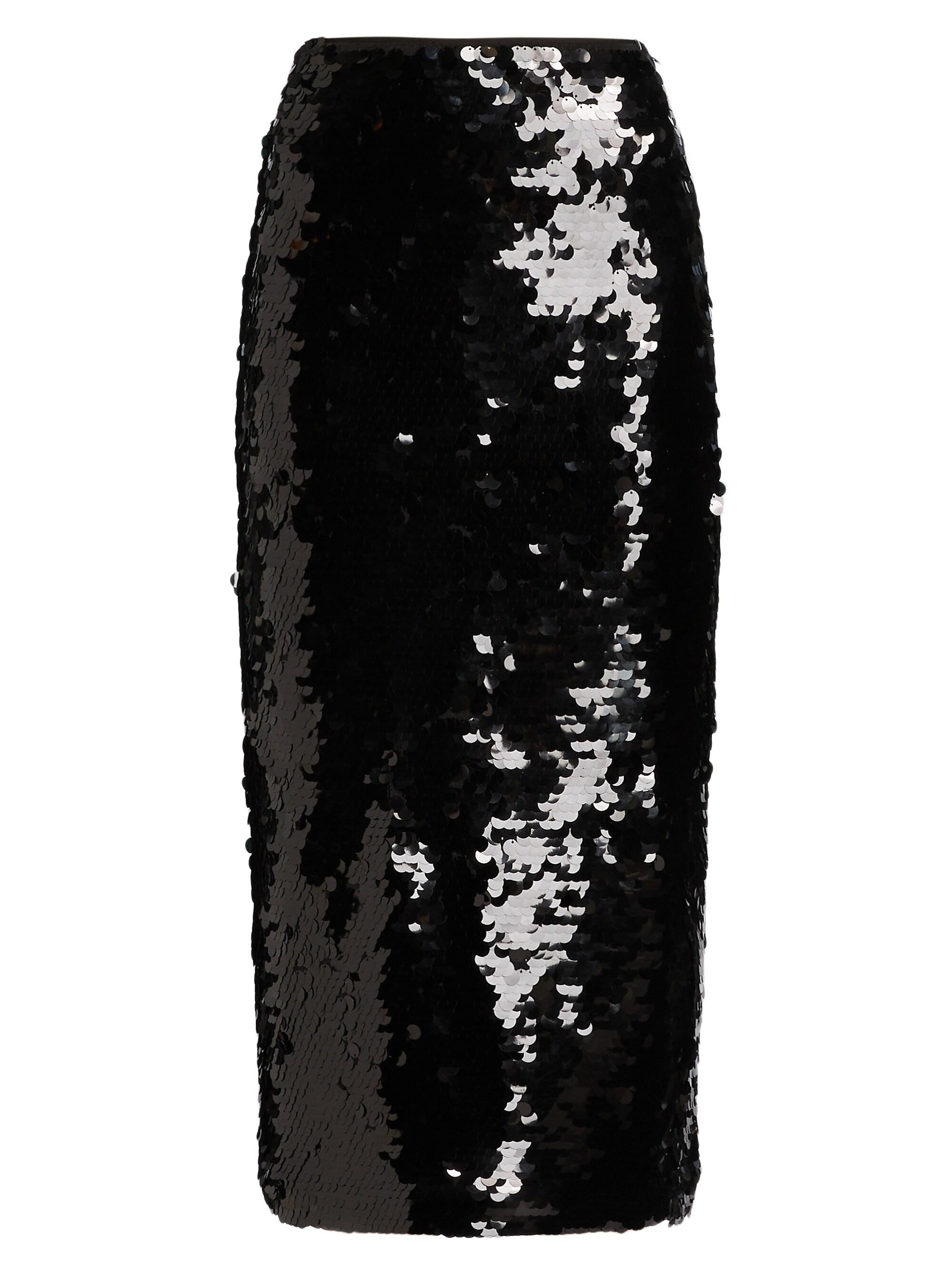 Toccin Women's Leilani Sequined Midi-Skirt - Jet