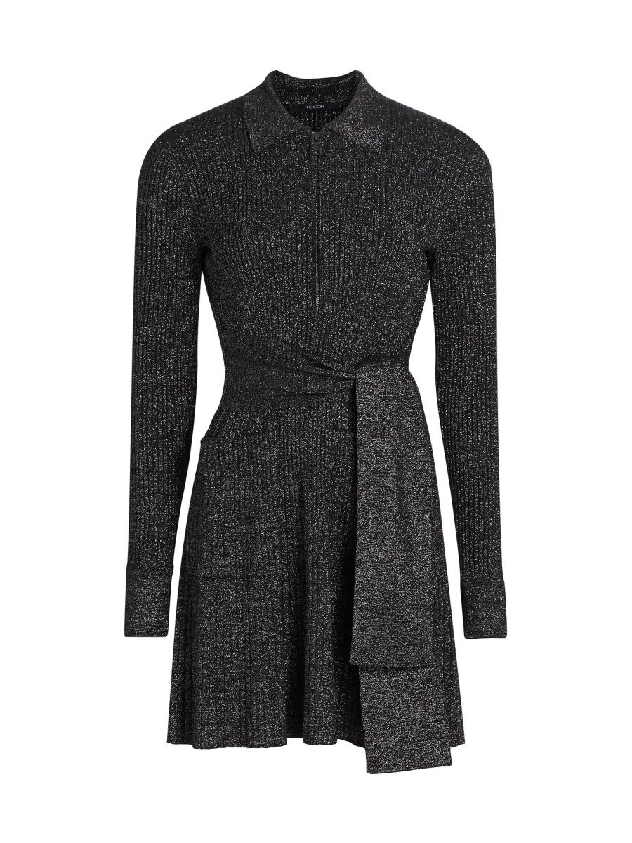 Toccin Women's Hilary Lurex Rib-knit Minidress