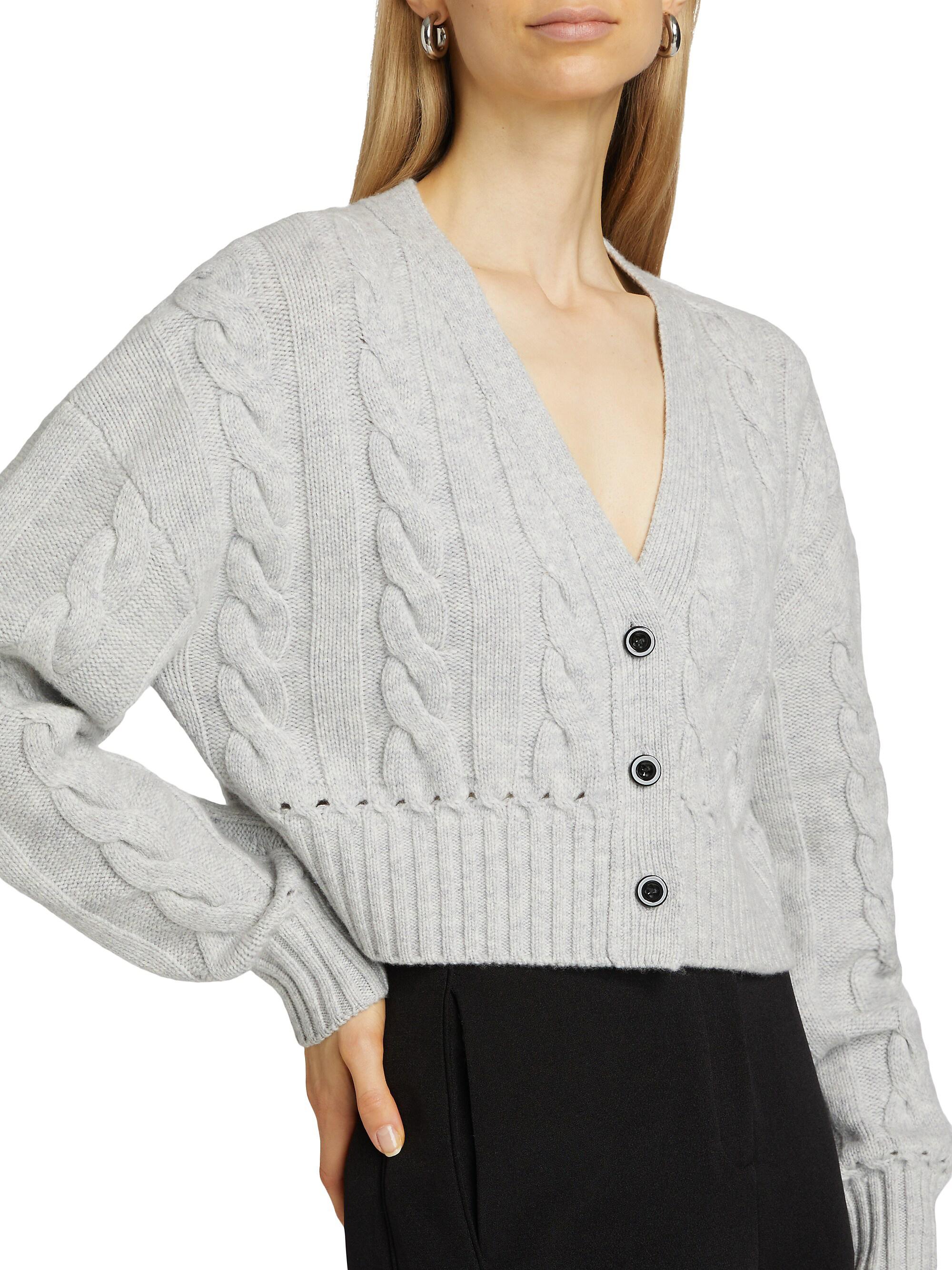 Toccin Lucie Wool-Cashmere Cable-Knit Cardigan | Saks Fifth Avenue