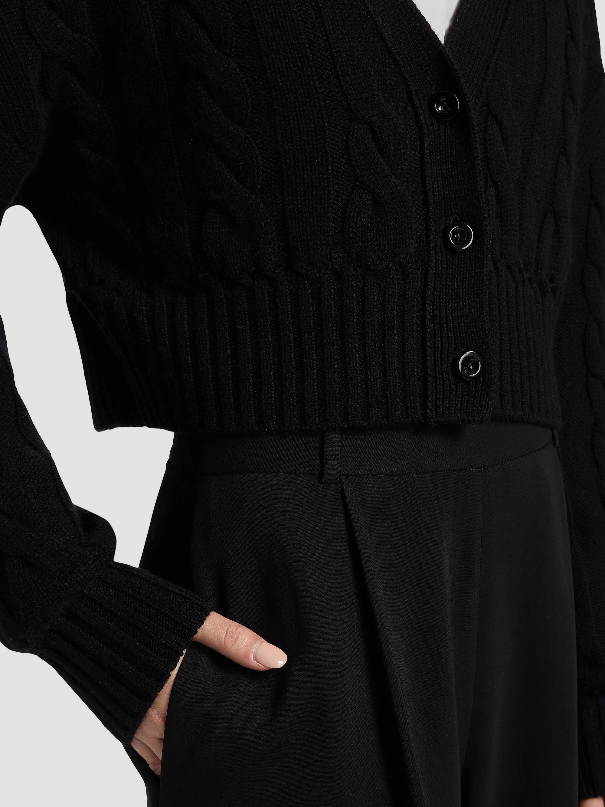 Toccin Lucie Wool-Cashmere Cable-Knit Cardigan | Saks Fifth Avenue