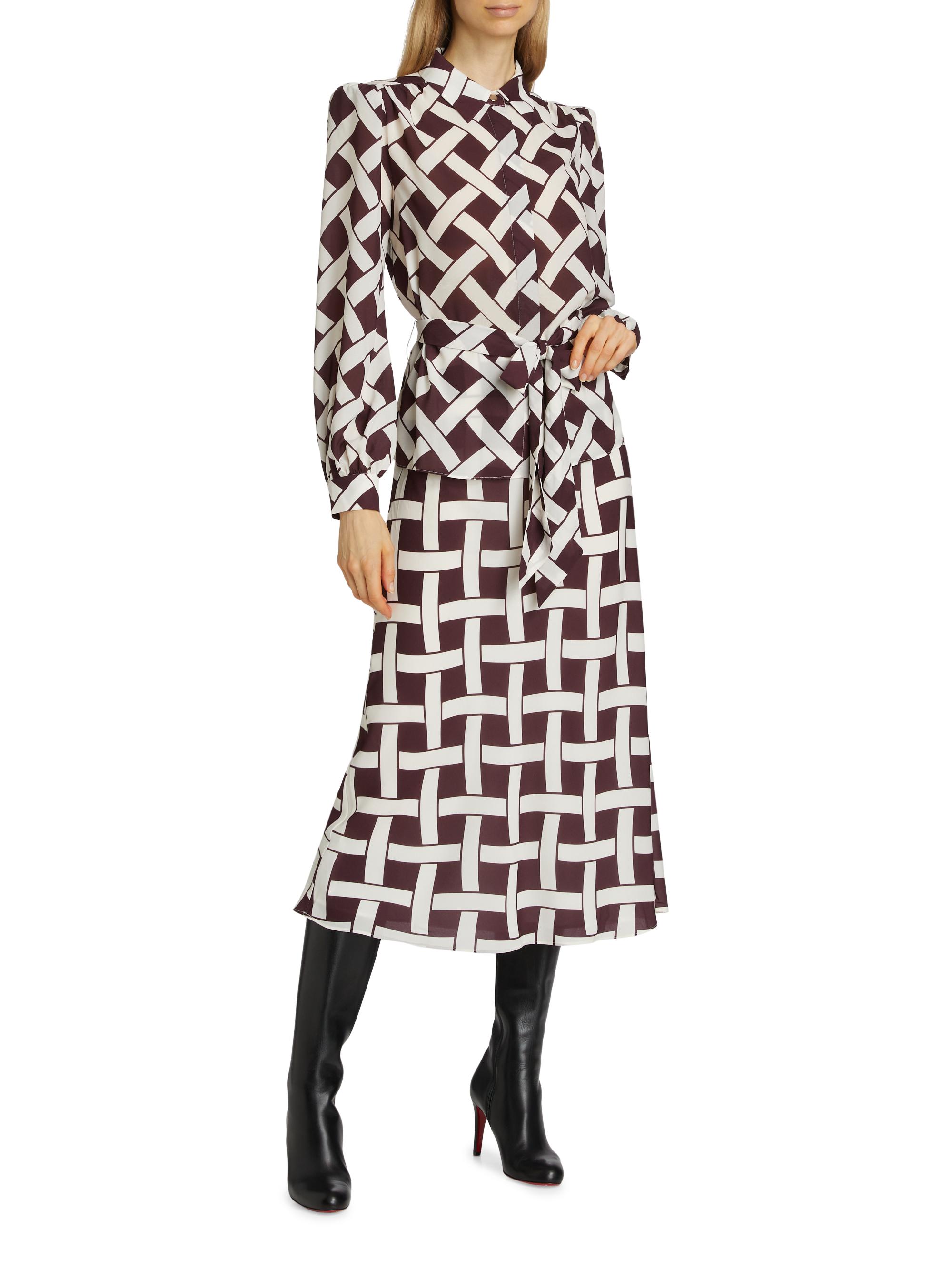 Toccin Women's Evie Basketweave Tie-Waist Shirt - Basketweave