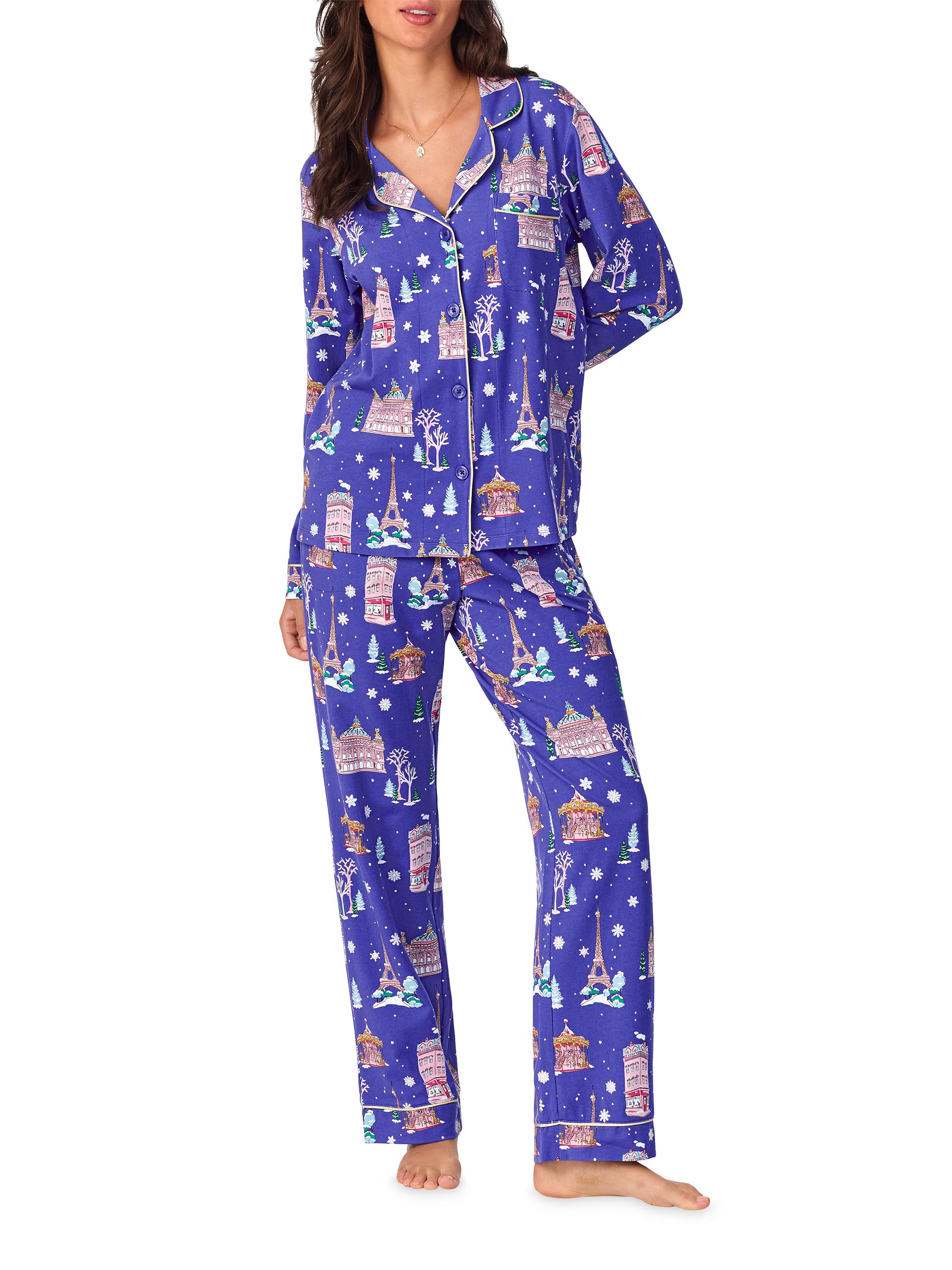 BedHead Pajamas Women's Printed Long Pajamas - Winter In Paris