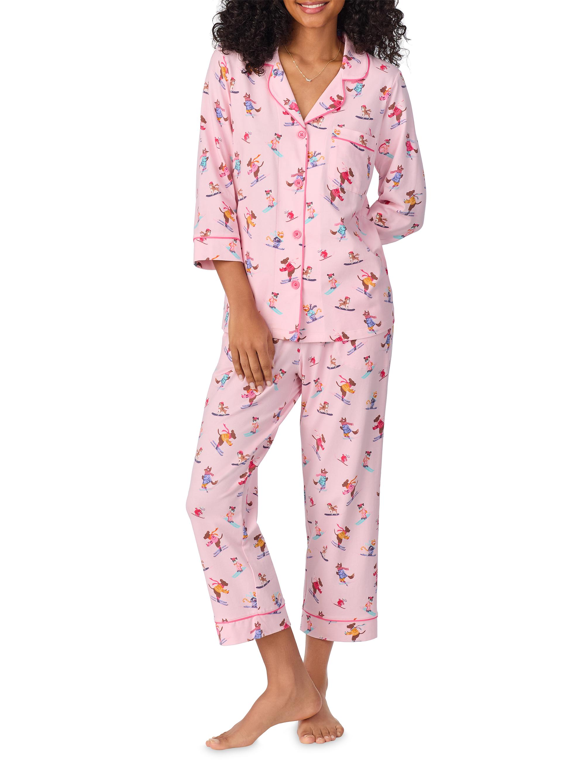 BedHead Pajamas Women's Printed Three-Quarter Sleeve Pajamas - Ski Season