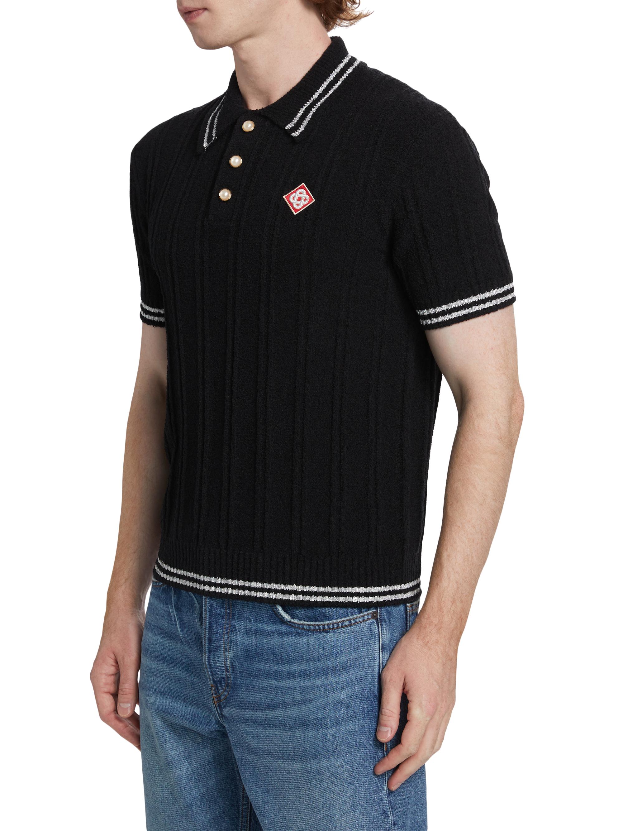 Casablanca Tipped Boucle Polo Shirt | Saks Fifth Avenue