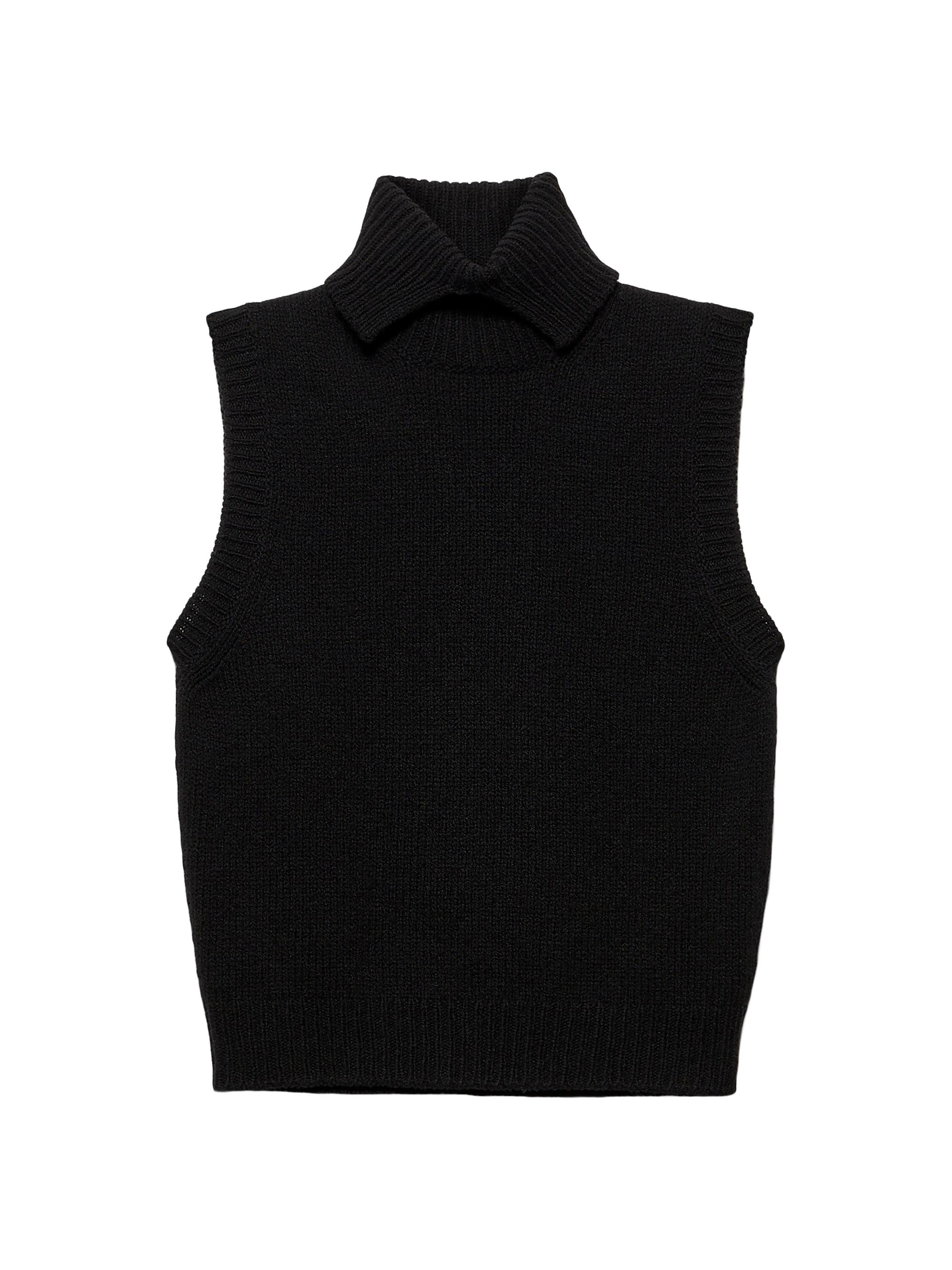 Prada Women's Cashmere Turtleneck Vest - Black