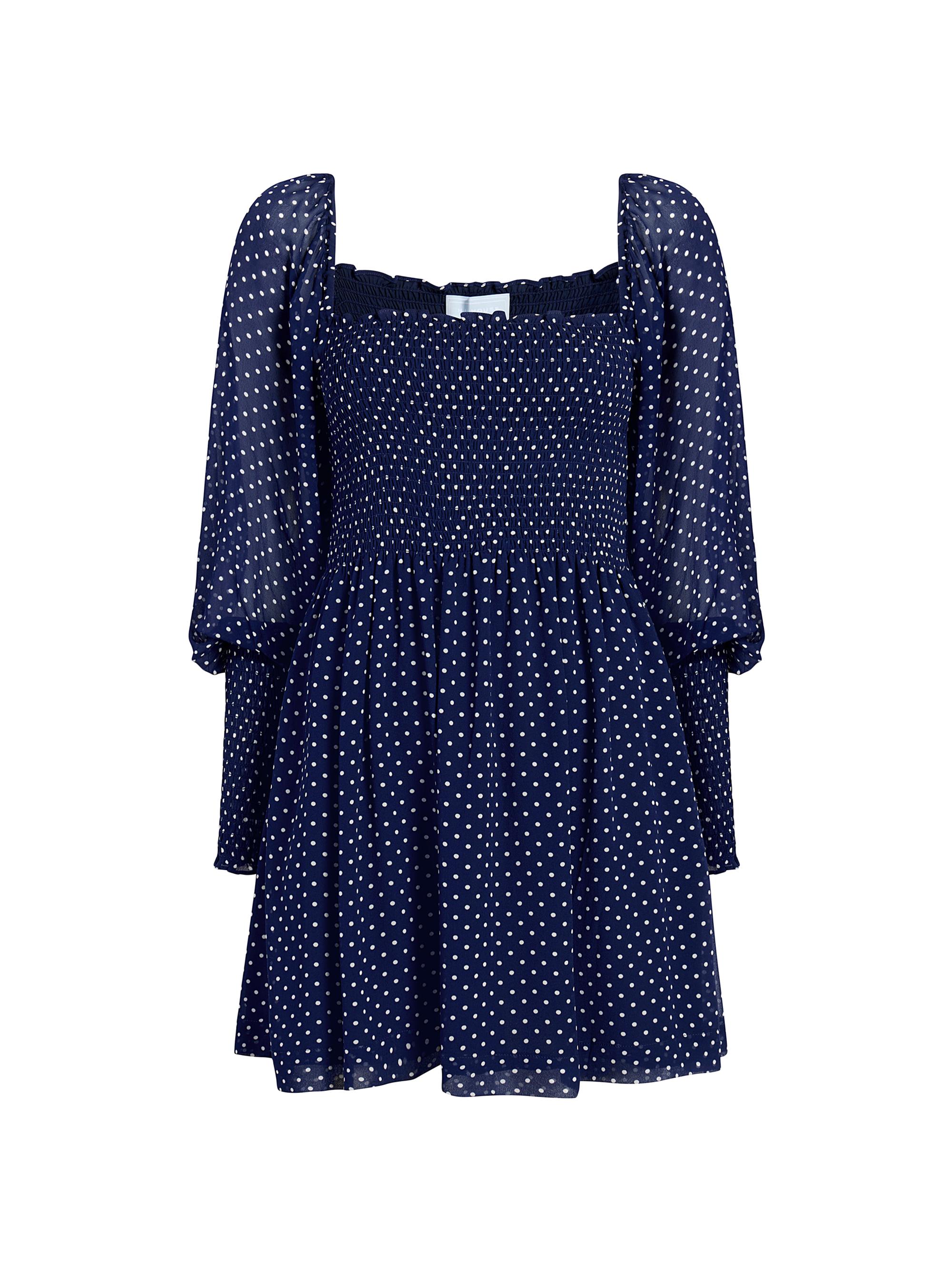 Hill House Home Women's The Grace Mini Nap Dress - Polka Dot In Navy