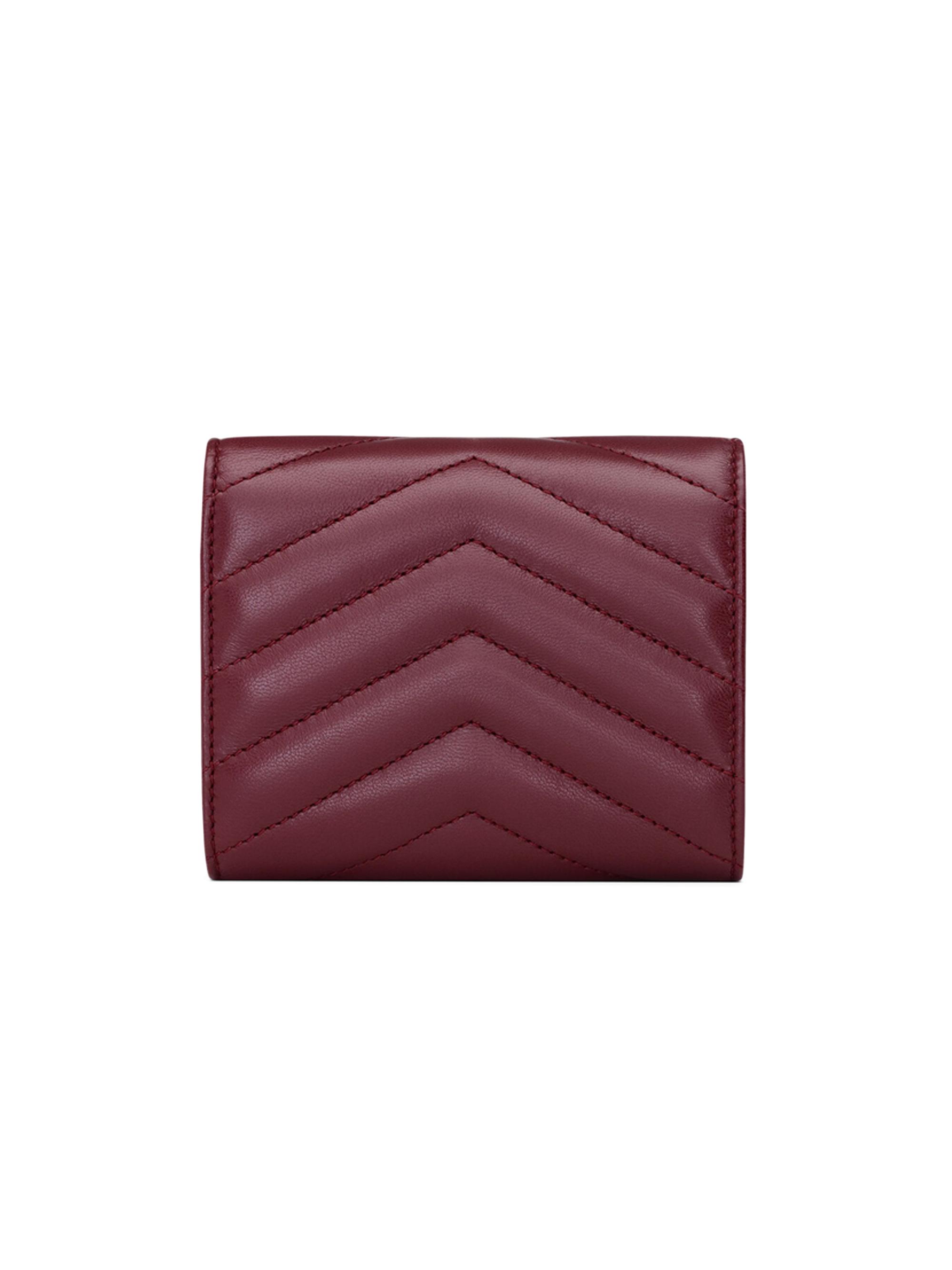 Saint Laurent Cassandre Matelassé Multi-Fold Wallet in Lambskin