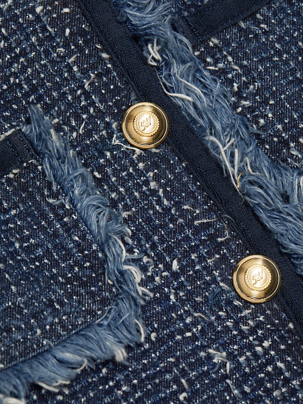 Shop Cinq à Sept Denim Bouclé Tailored Jacket | Saks Fifth Shop Cinq à Sept Denim Bouclé Tailored Jacket | Saks Fifth