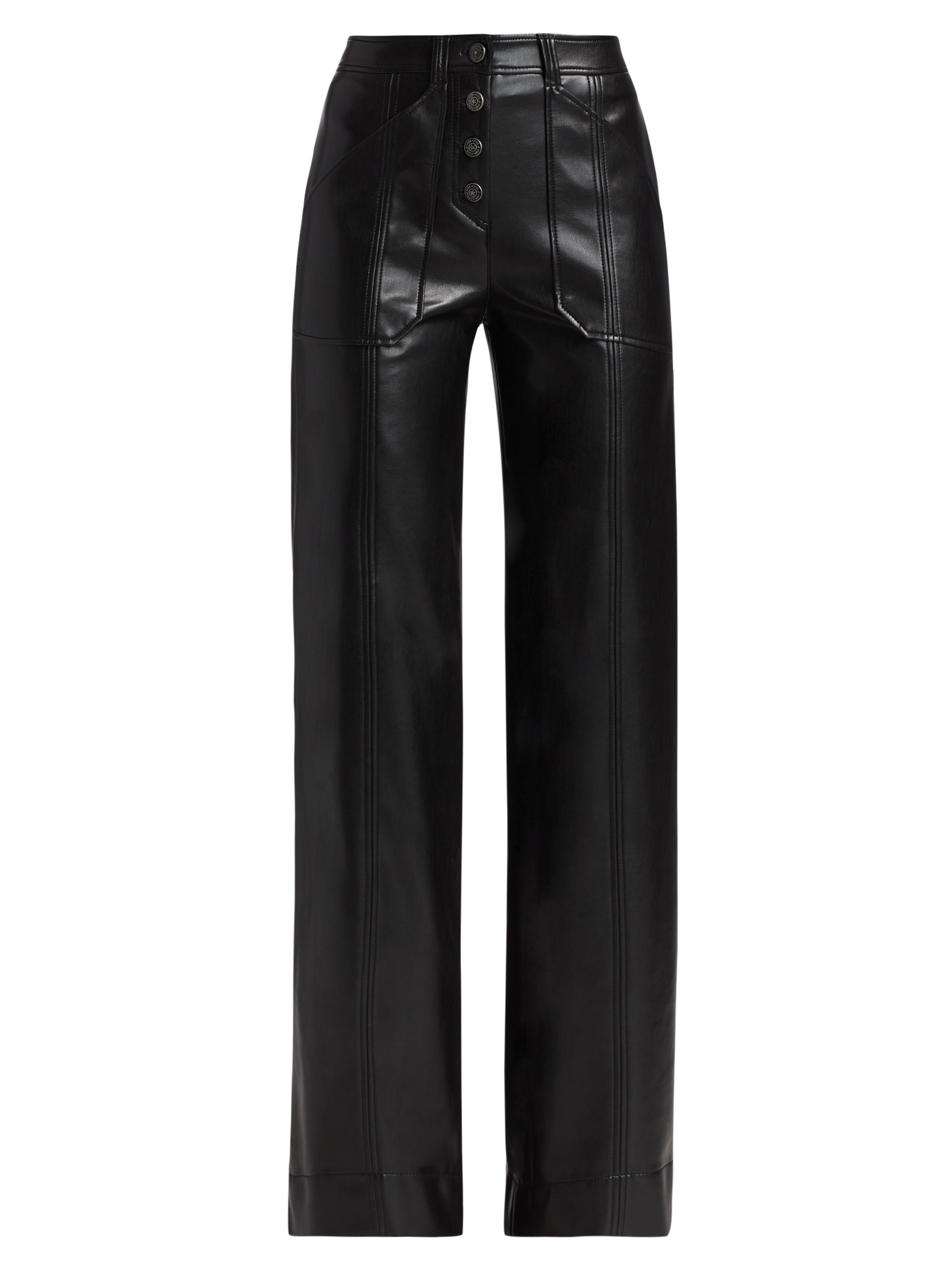 Alice + Olivia Ming Pleated Faux Leather Pants | Saks Fifth Avenue