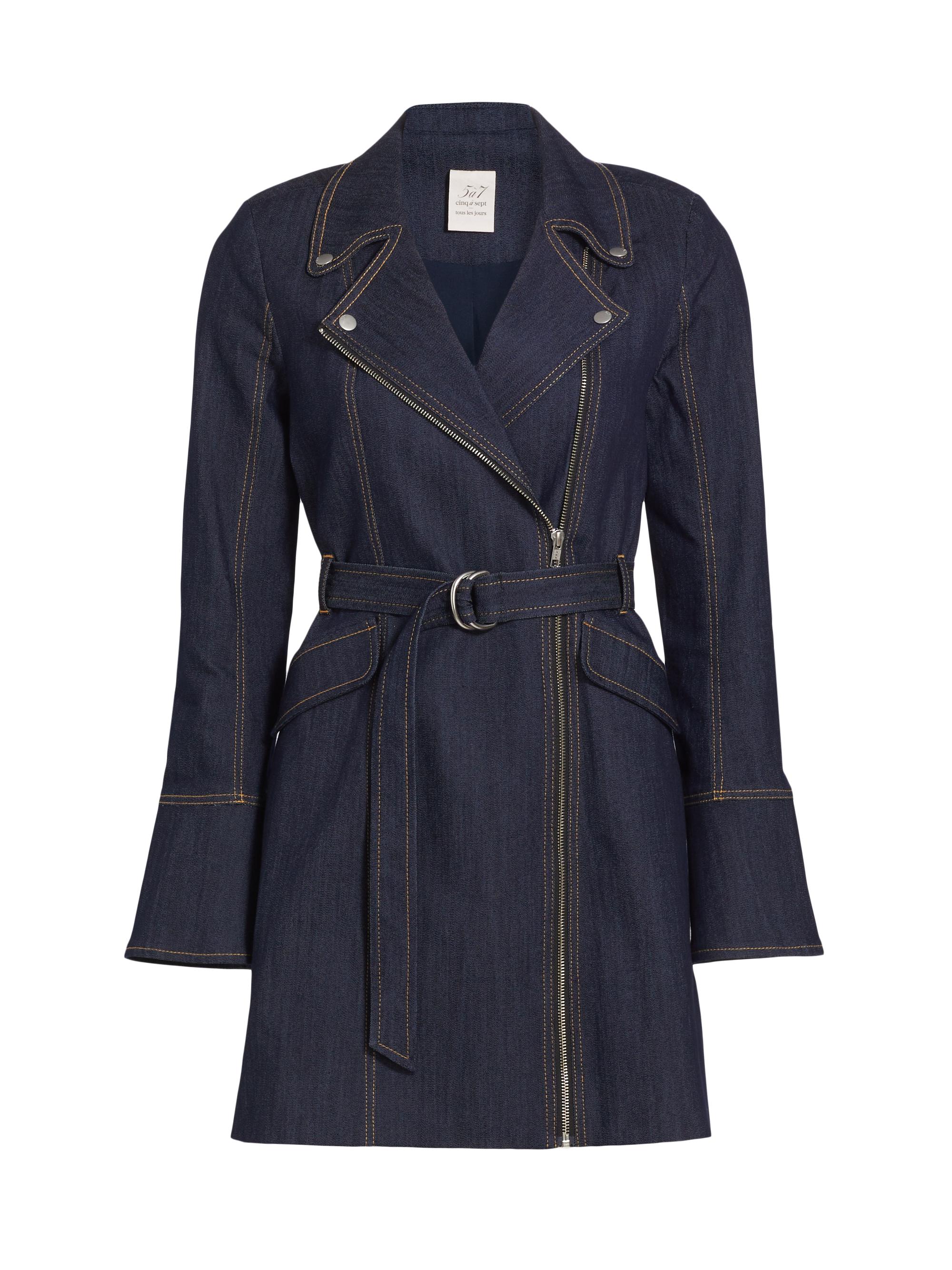 CINQ A SEPT Women's Evie Denim Trench Dress - Indigo