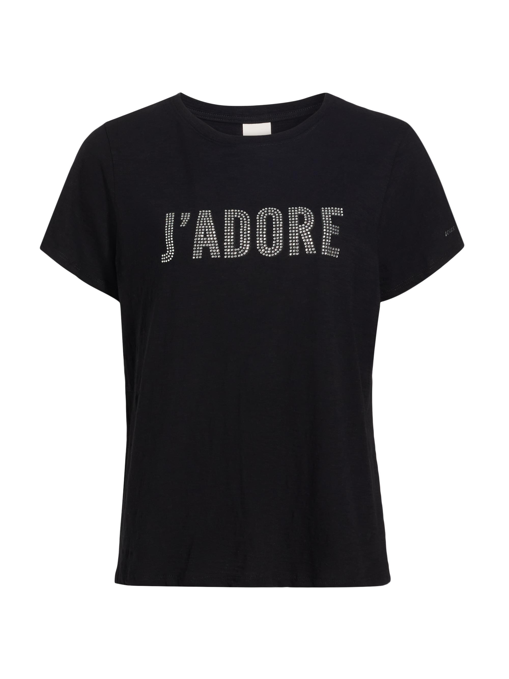 CINQ A SEPT Women's J'Adore Embellished T-Shirt - Black Crystal