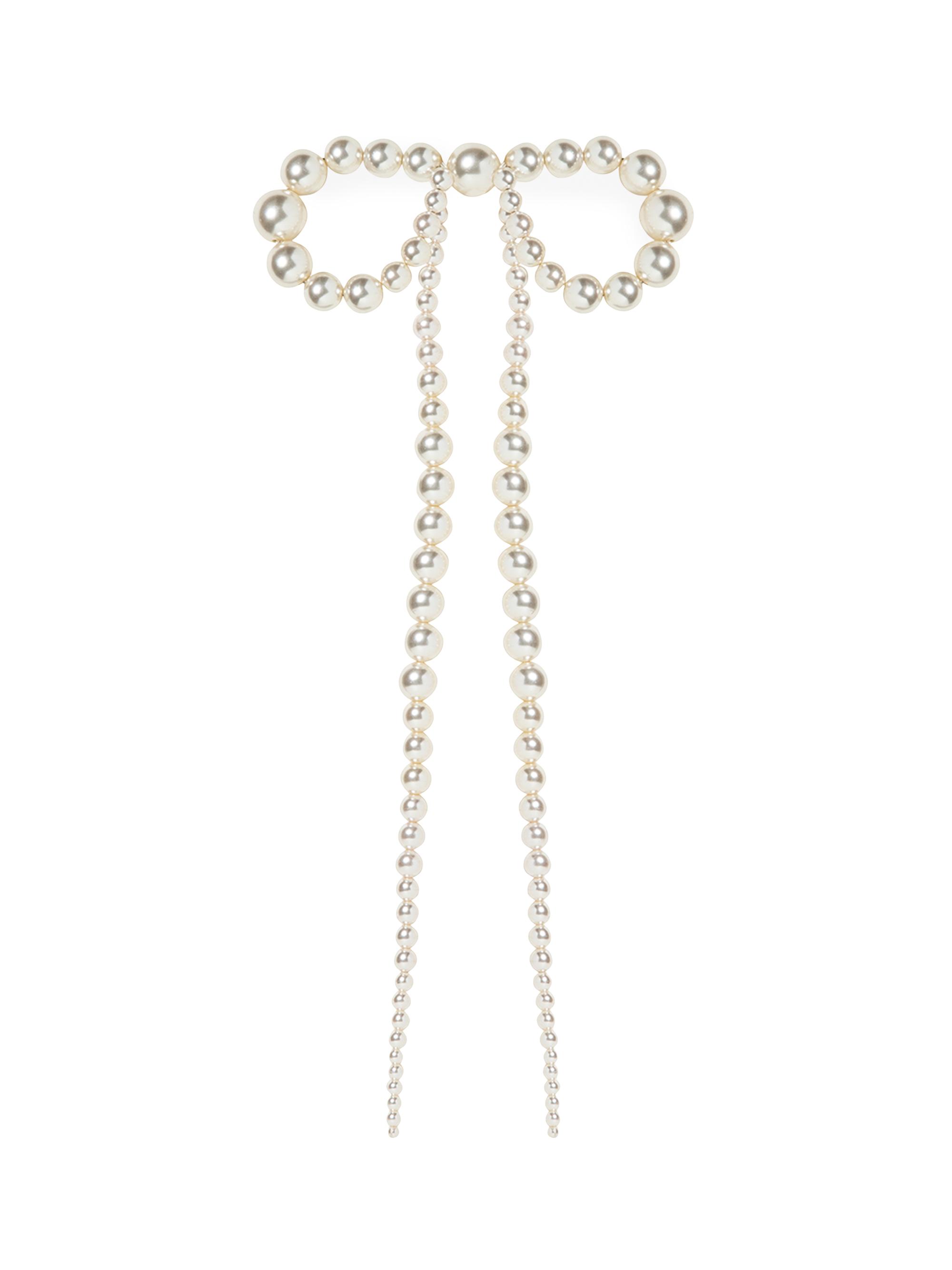 Jennifer Behr Women's Presley Faux Pearl Bow Barrette - Pearl