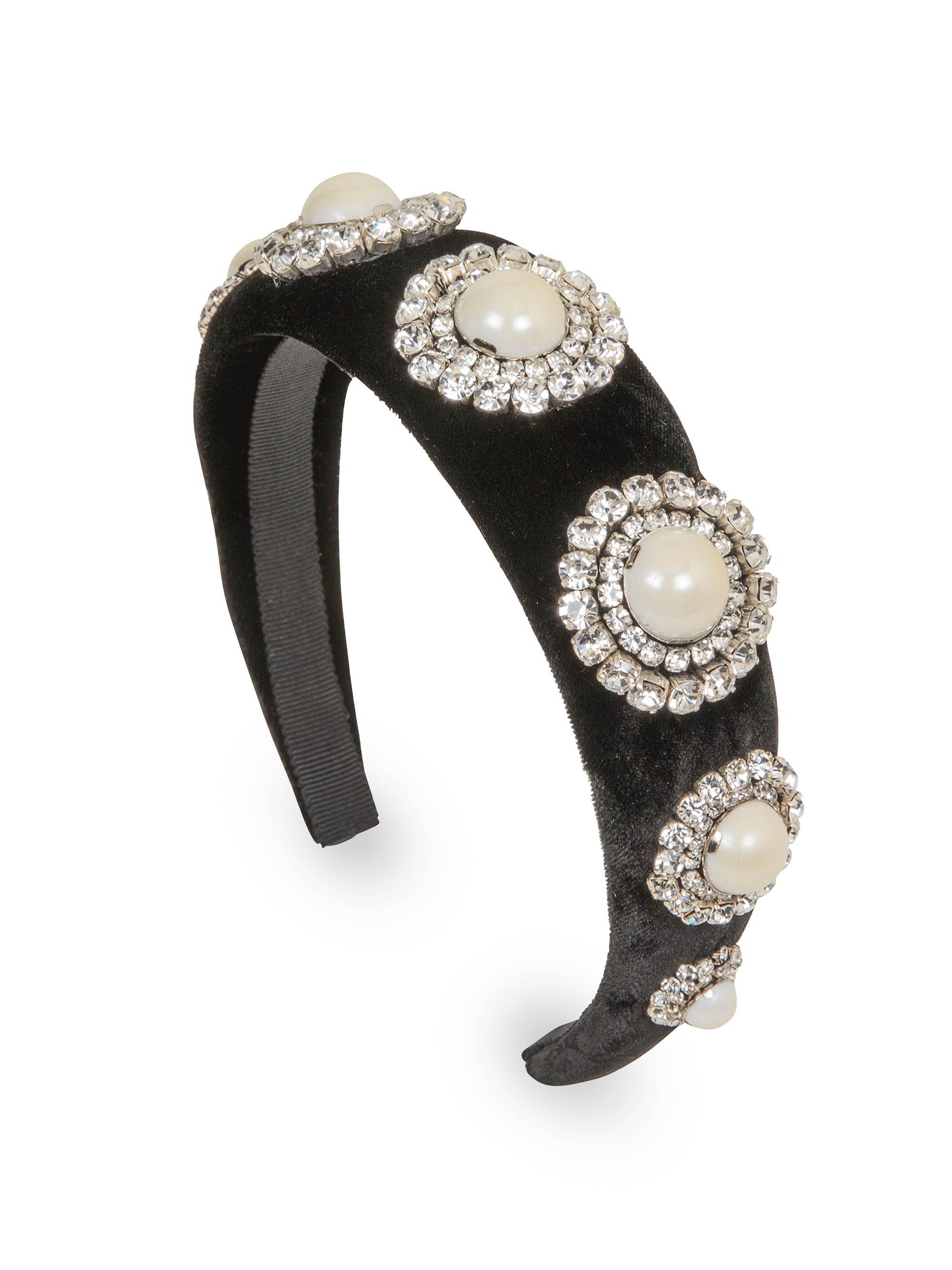 Jennifer Behr Women's Sidney Embellished Headband - Black Pearl