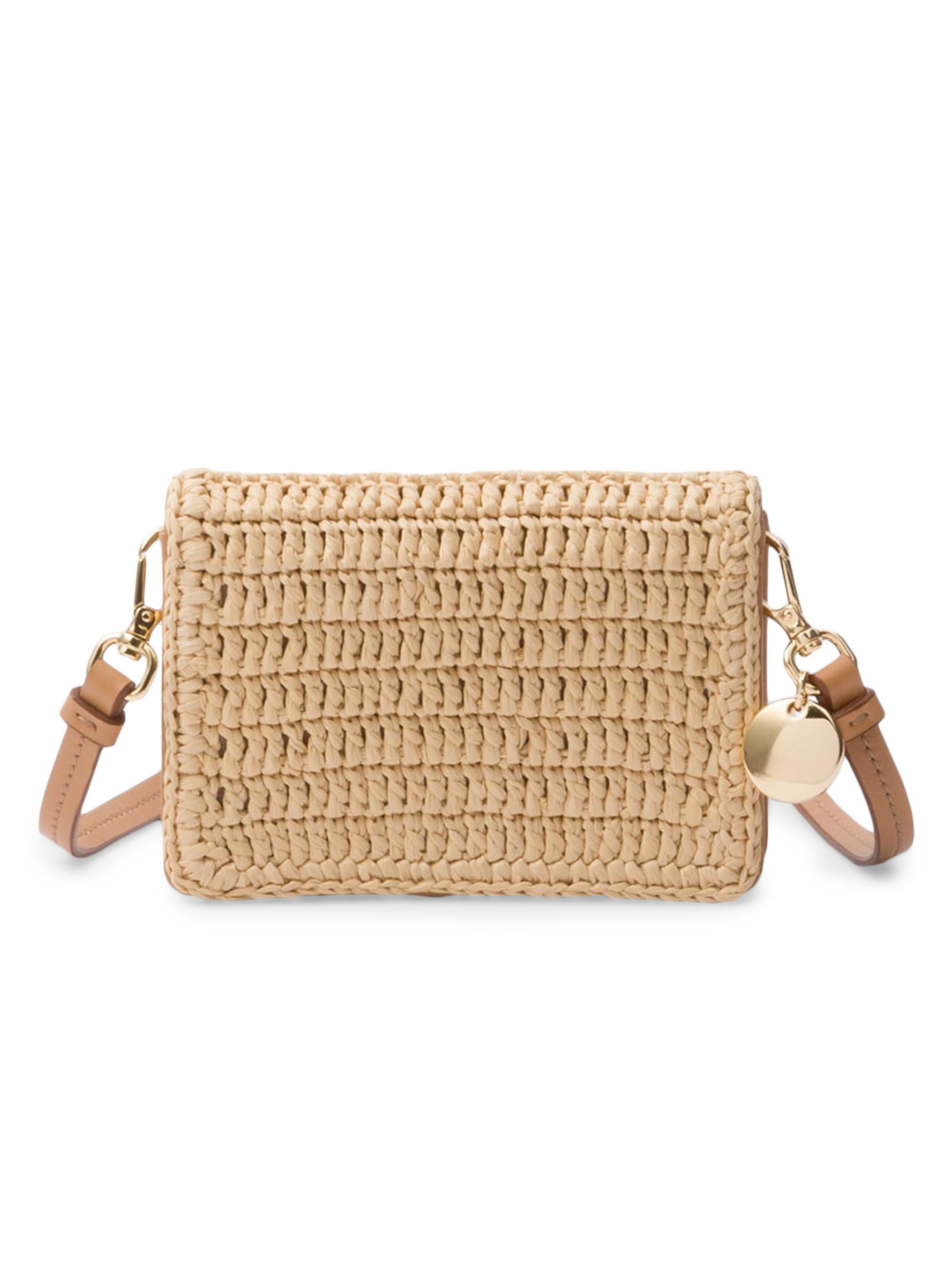 Prada Crochet Card Holder with Shoulder Strap | Saks Fifth Avenue