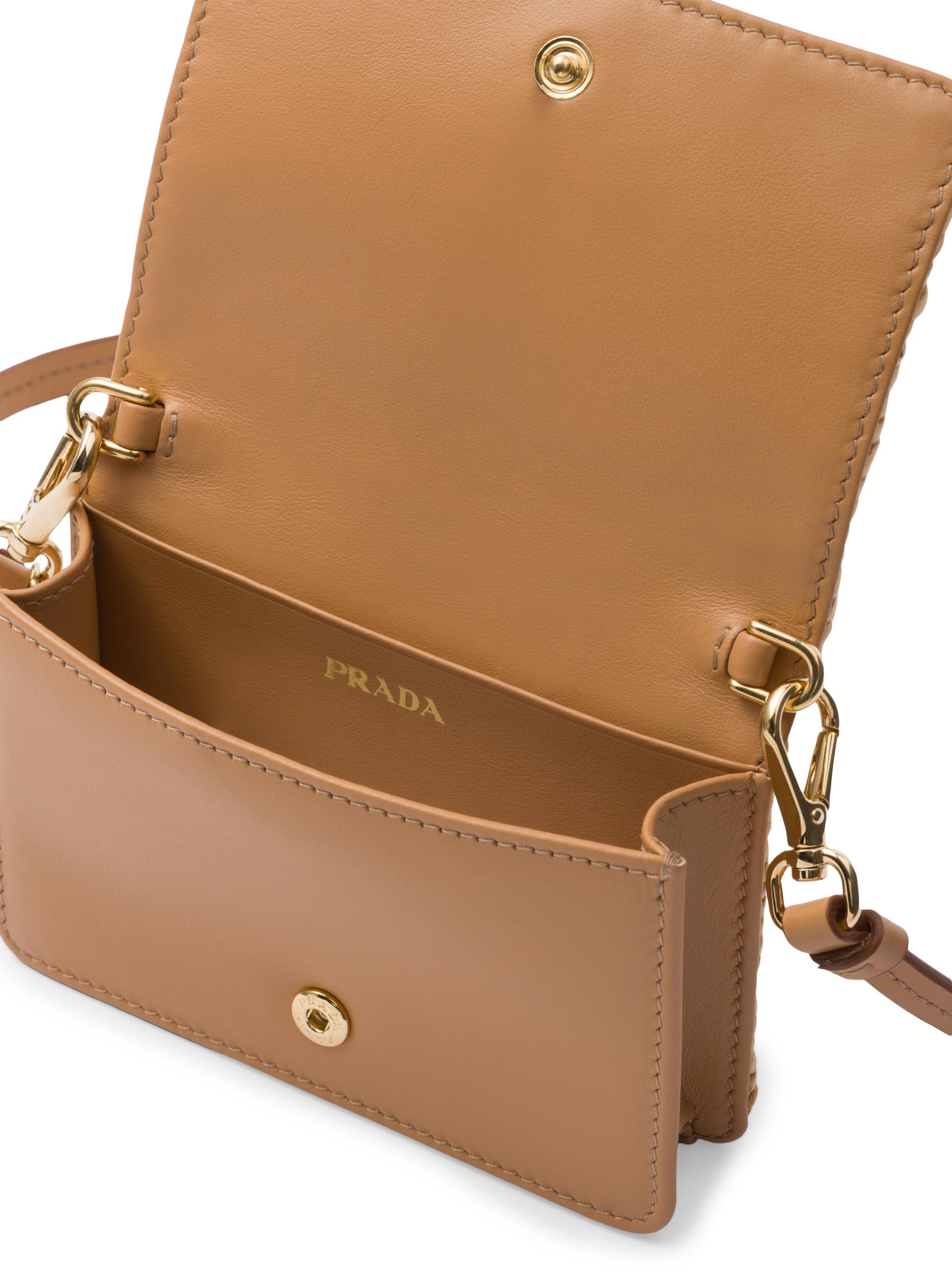 Prada Crochet Card Holder with Shoulder Strap | Saks Fifth Avenue