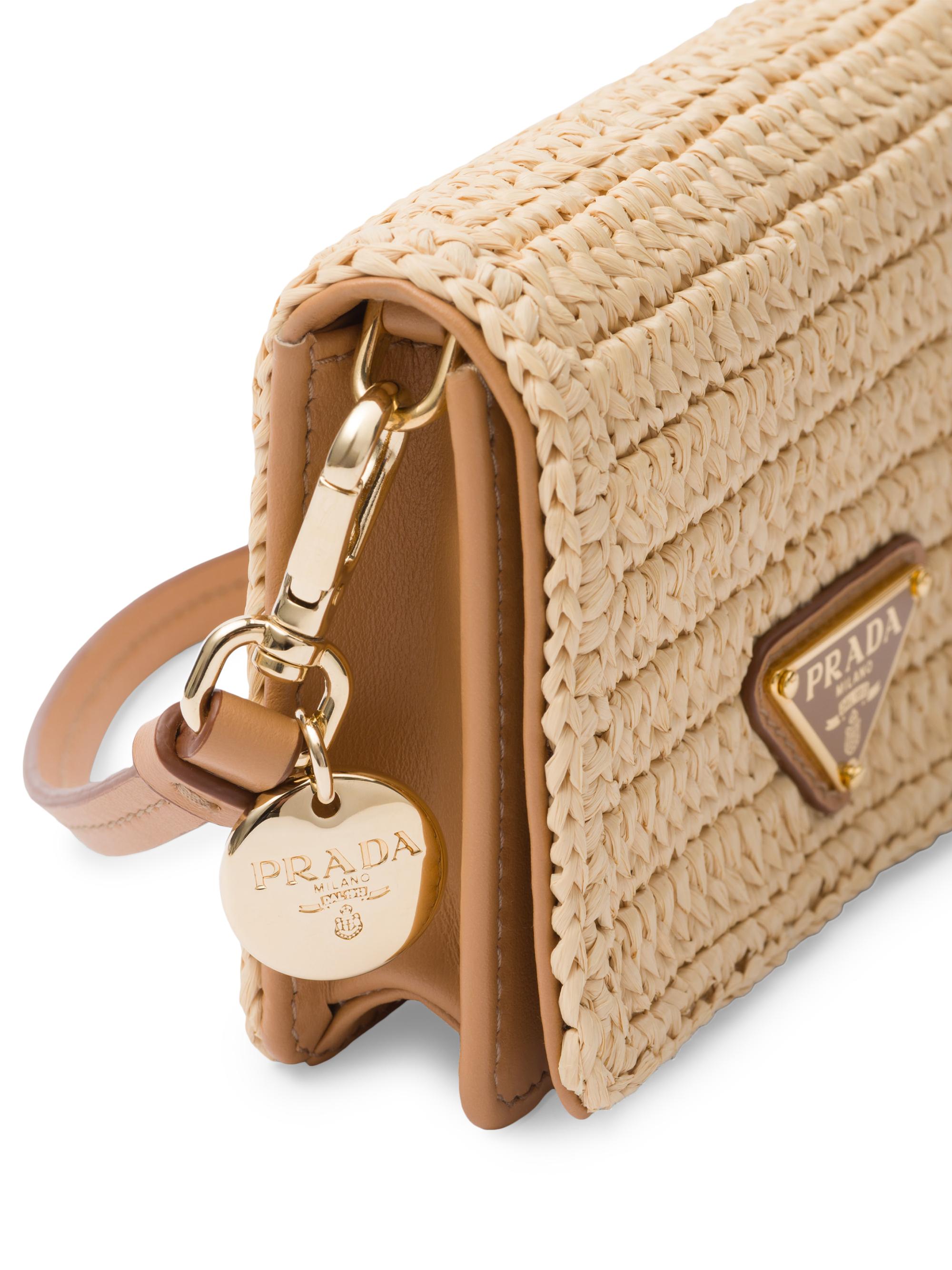 Prada Crochet Card Holder with Shoulder Strap | Saks Fifth Avenue