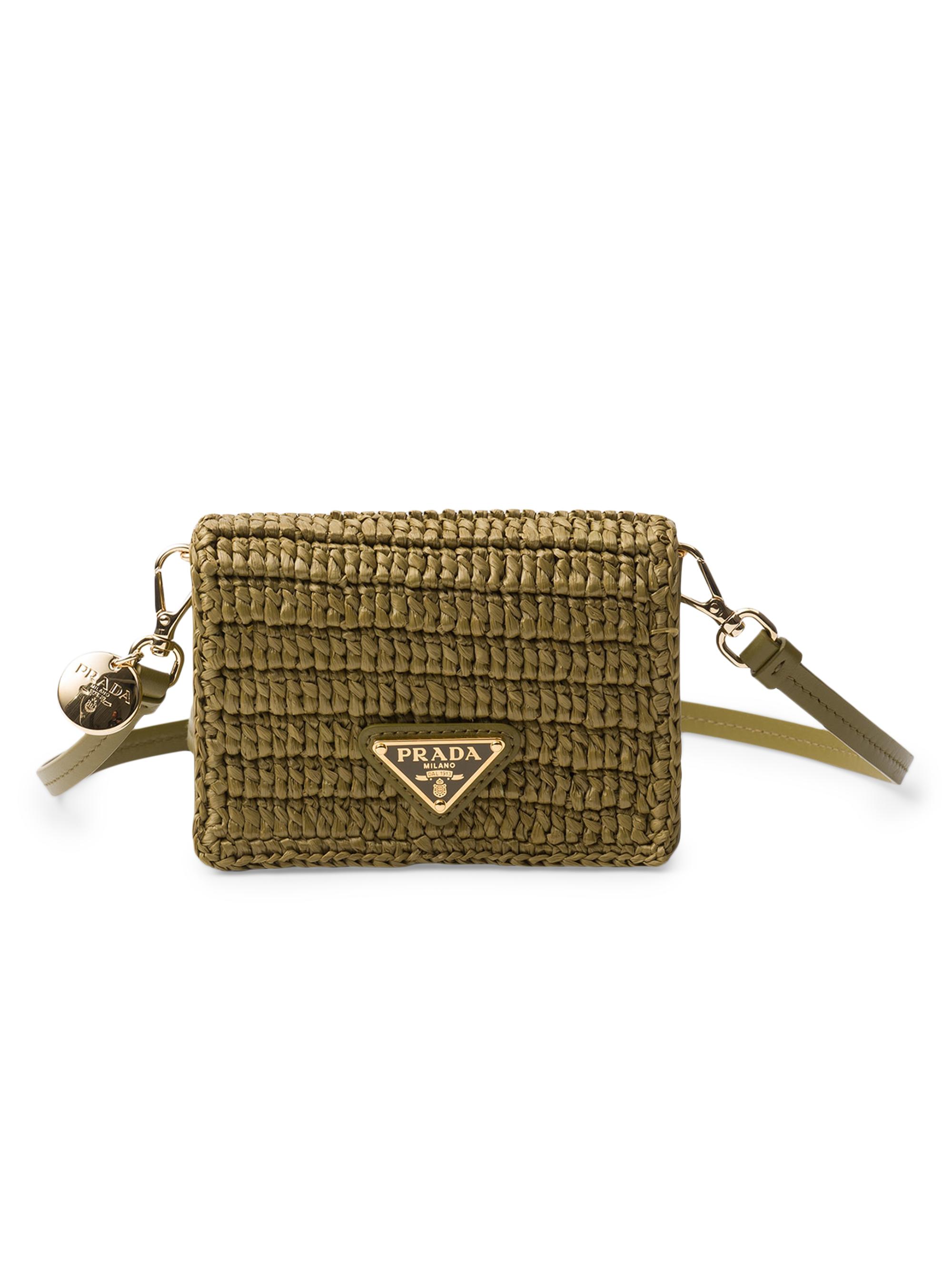 Prada Crochet Card Holder with Shoulder Strap | Saks Fifth Avenue
