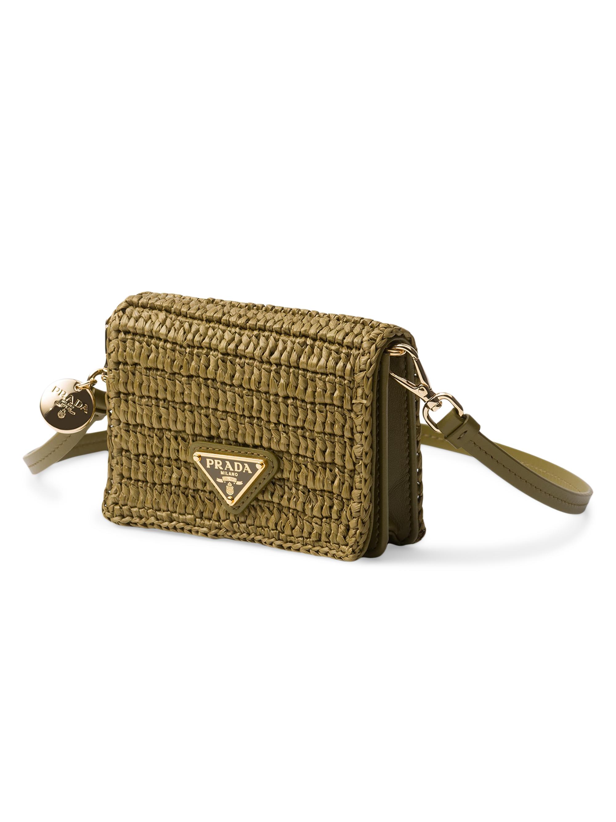 Prada Crochet Card Holder with Shoulder Strap | Saks Fifth Avenue